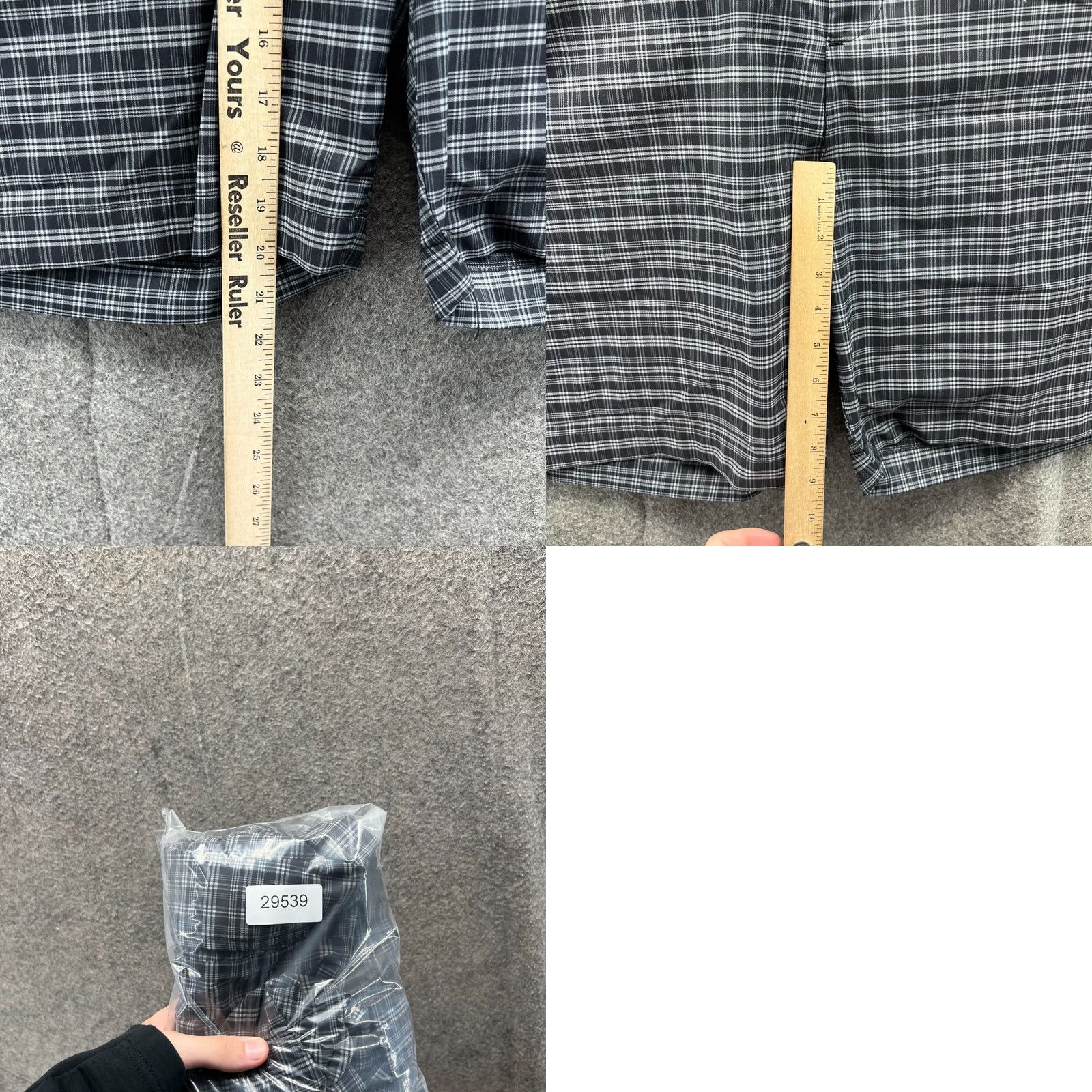 Vintage Greg Norman Shorts Mens 38 Gray Chino Flat Front Golf Golfer Plaid Stripes Vtg Size US 38 / EU 54 - 8 Thumbnail