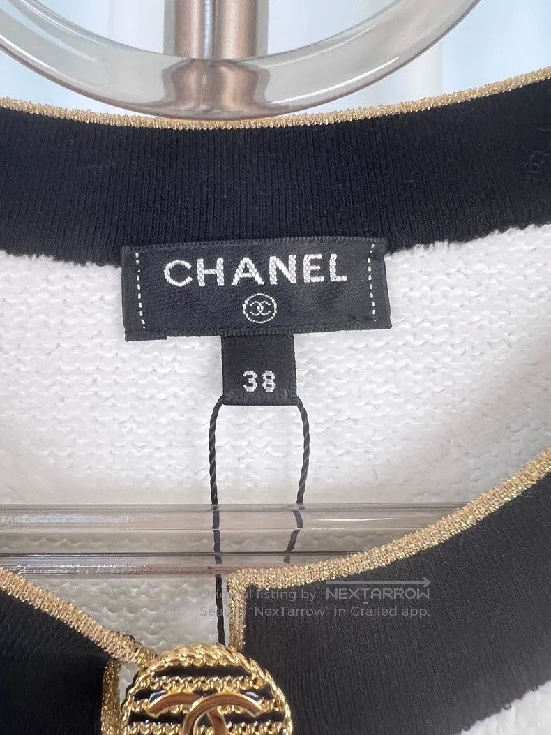 Chanel Chanel Long-sleeved dress made of cruise ship series towel Size XS / US 0-2 / IT 36-38 - 3 Thumbnail