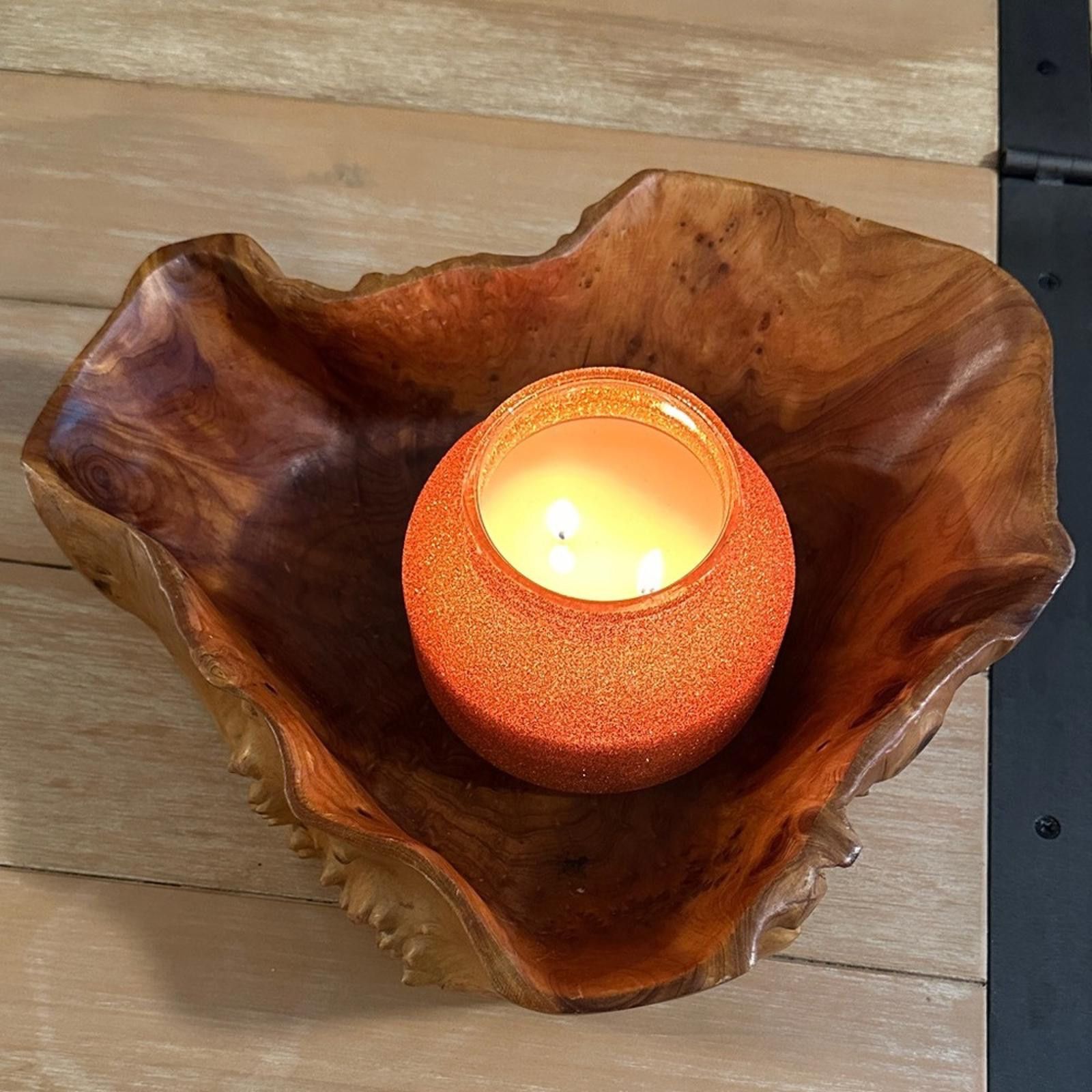 Vintage Stunning Burlwood Birdseye Wooden Bowl Vintage 12.5” Size ONE SIZE - 3 Thumbnail