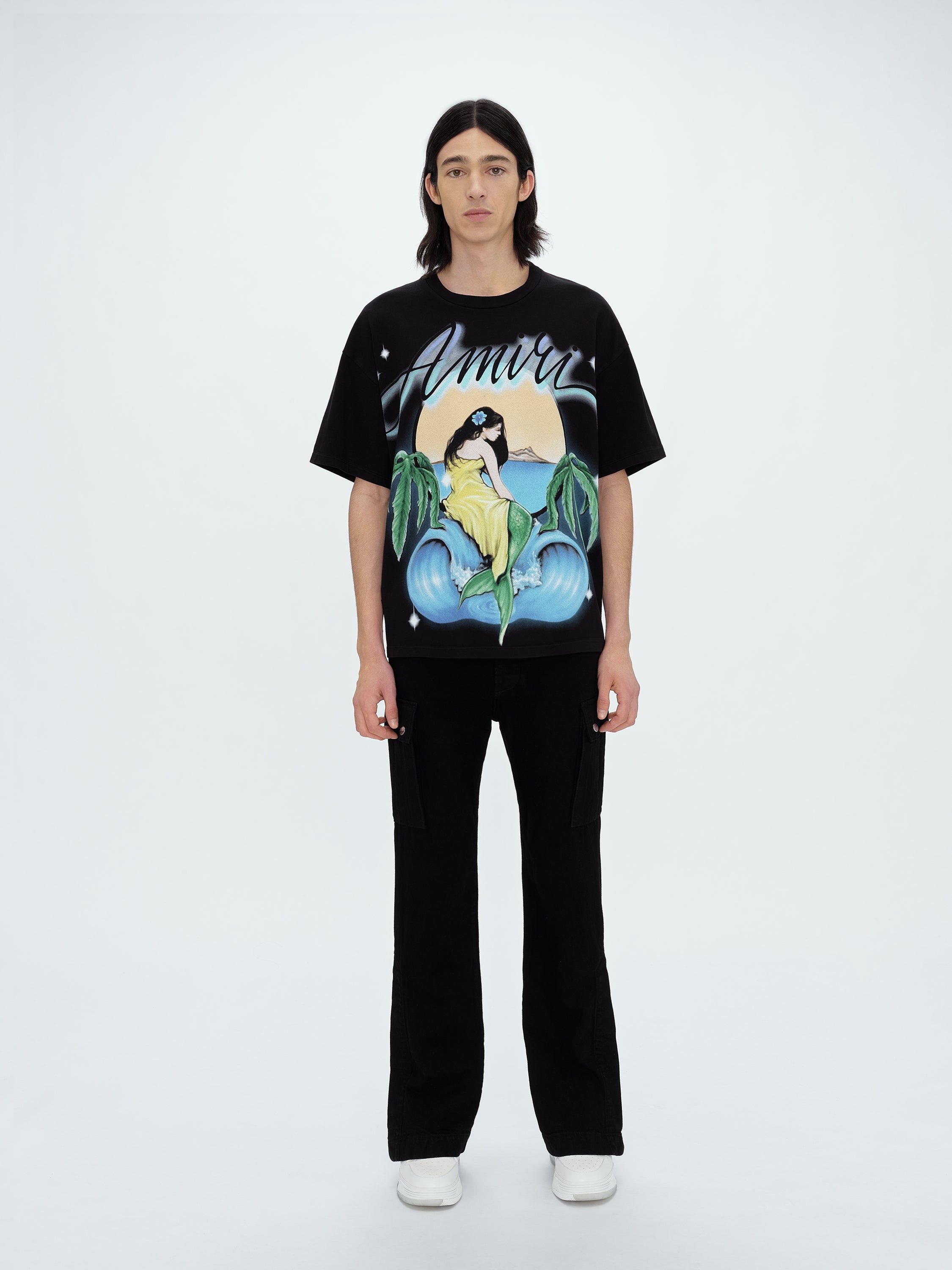 Amiri o1orln1025 Oversized Mermaid T-Shirt in Multicolor Size US XL / EU 56 / 4 - 2 Thumbnail