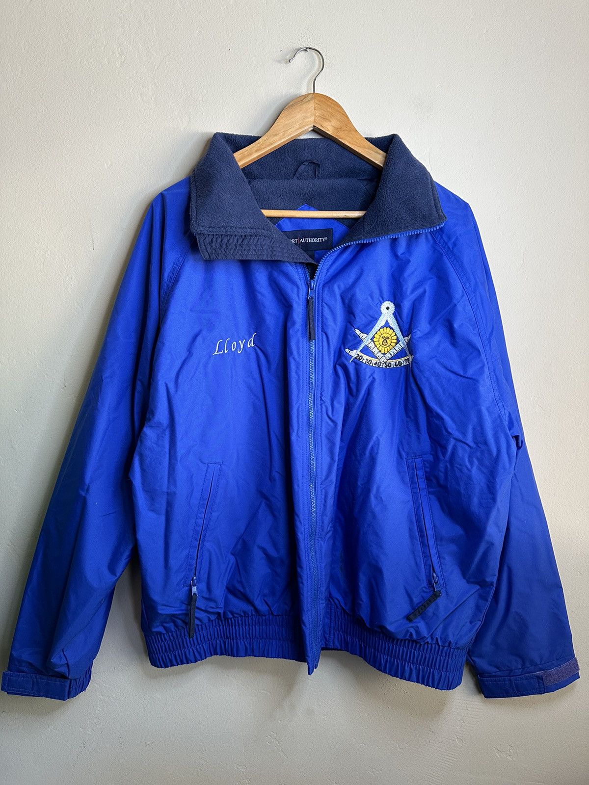 image of Vintage 150Th Anniversary Freemason Lodge Jacket - L in Blue Silver, Men's (Size Large)