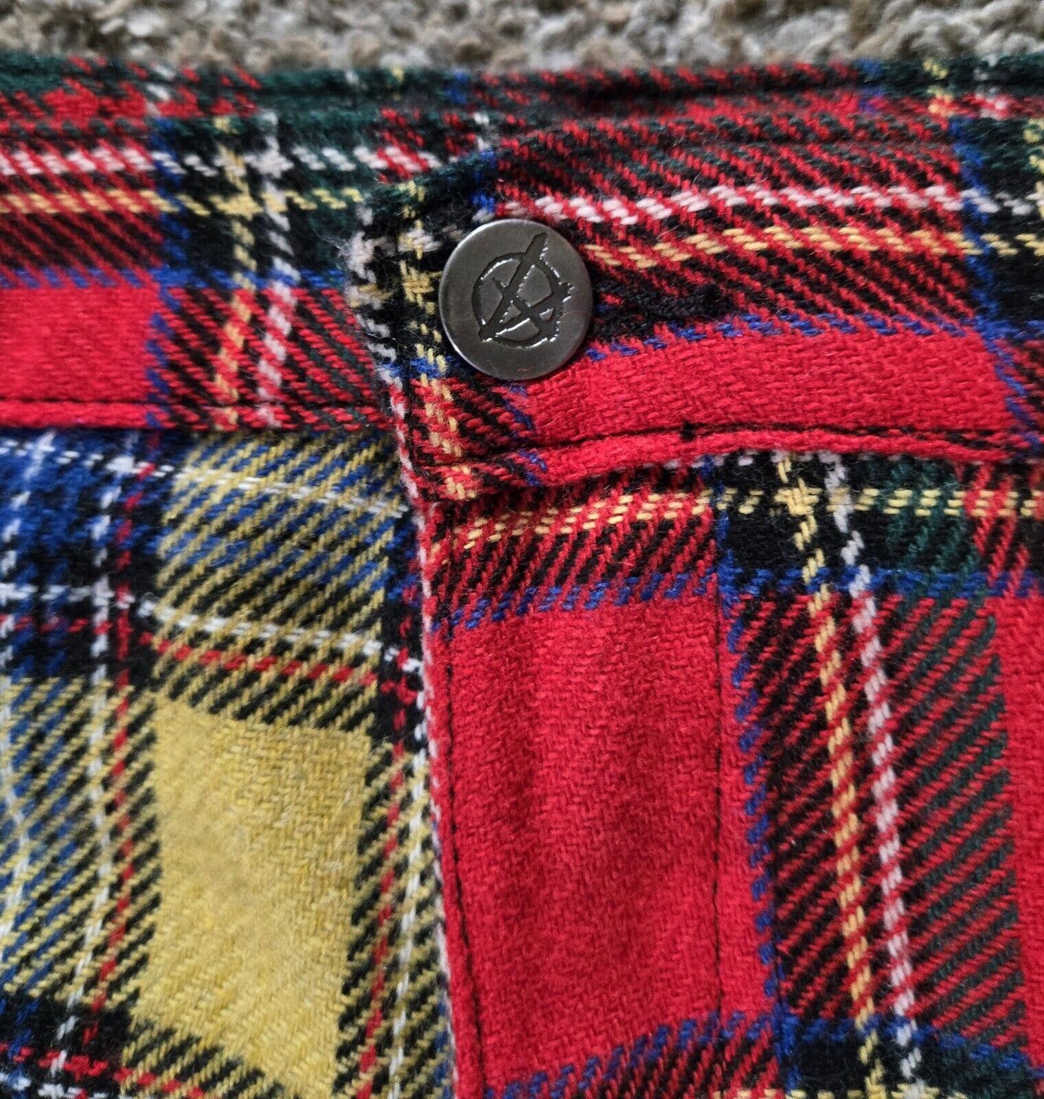 Designer Tiger Of London Plaid Flannel Bondage Zippper Punk Pants 34 Size US 34 / EU 50 - 6 Thumbnail