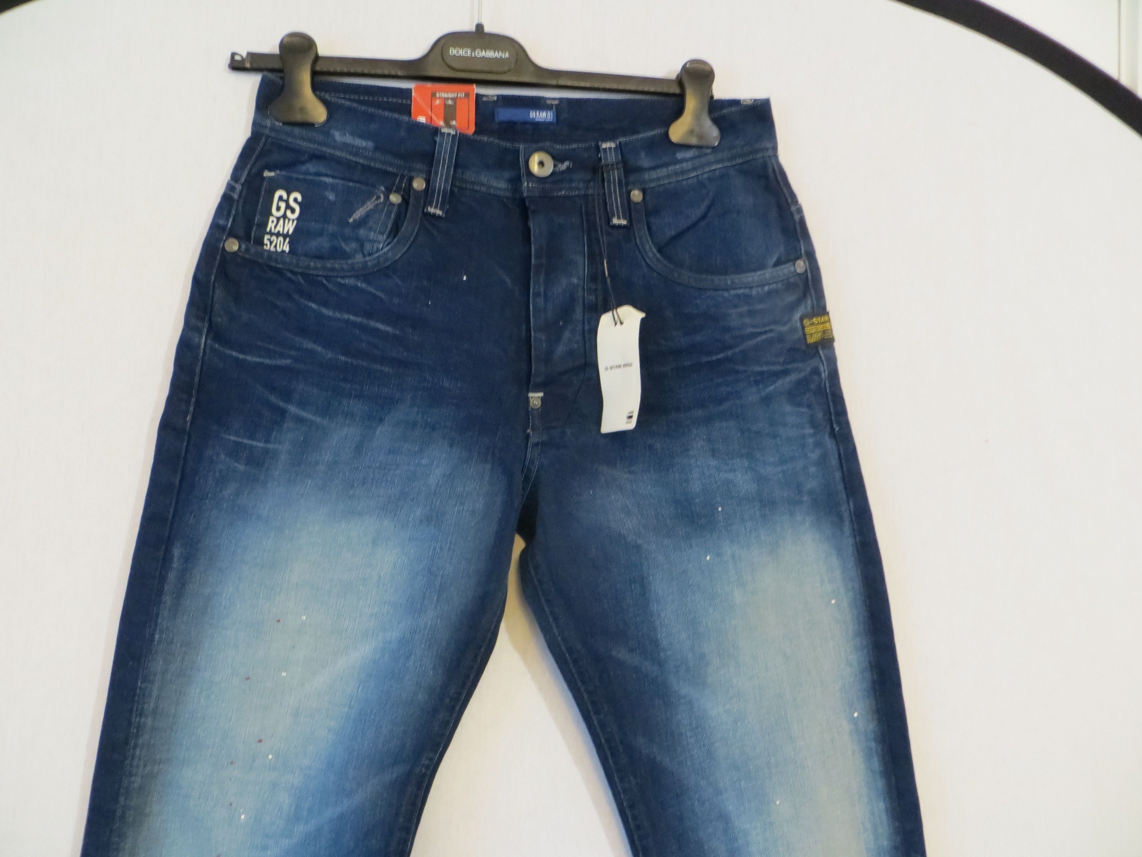 G-Star ATTAC STRAIGHT PAINT SPLAT JEANS Size US 31 - 2 Thumbnail