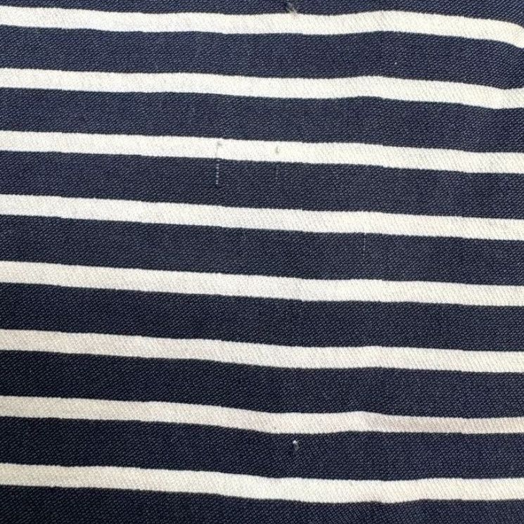 Vintage Margaret M Skirt Knee Length Pencil Womens Large Navy White Striped Work Casual Size 36" / US 14 / IT 50 - 5 Thumbnail