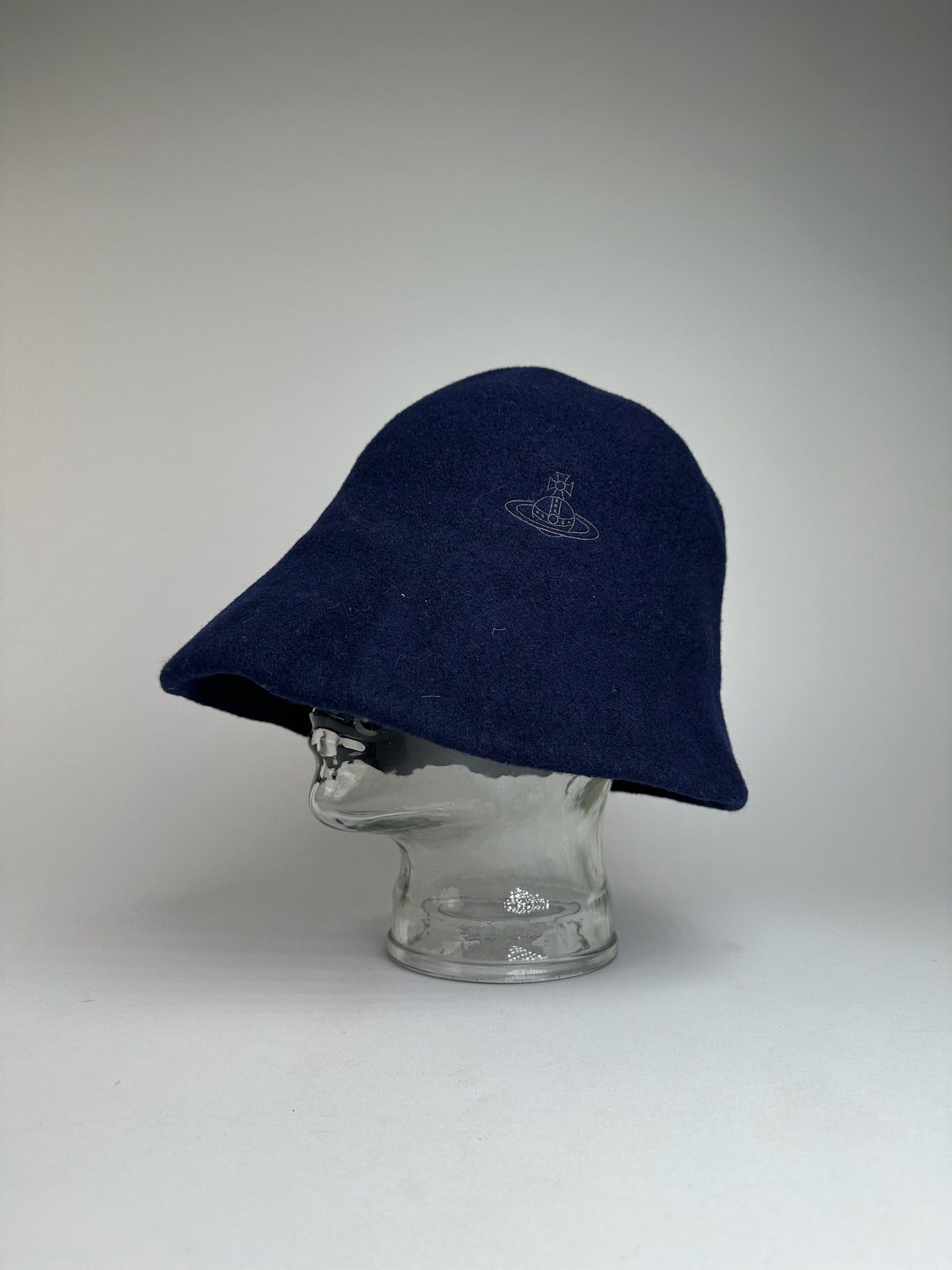 Vivienne Westwood Vintage Wool Bucket Hat Navy M Size ONE SIZE - 1 Thumbnail