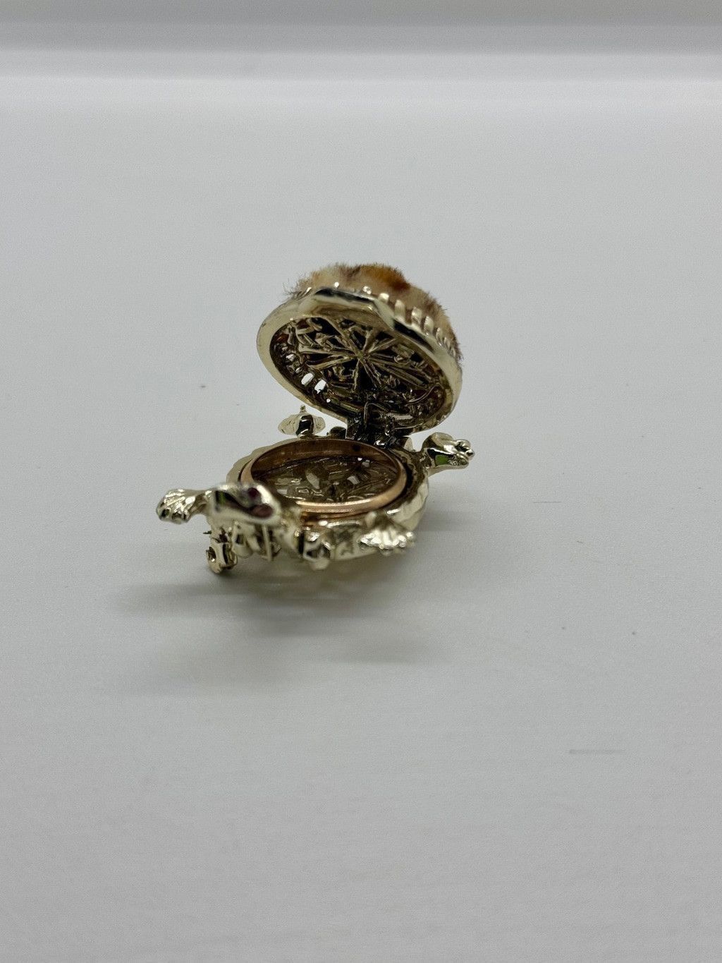 Other Vintage Turtle Trinket Box Brooch 1960's Hinged Opening Size ONE SIZE - 5 Thumbnail