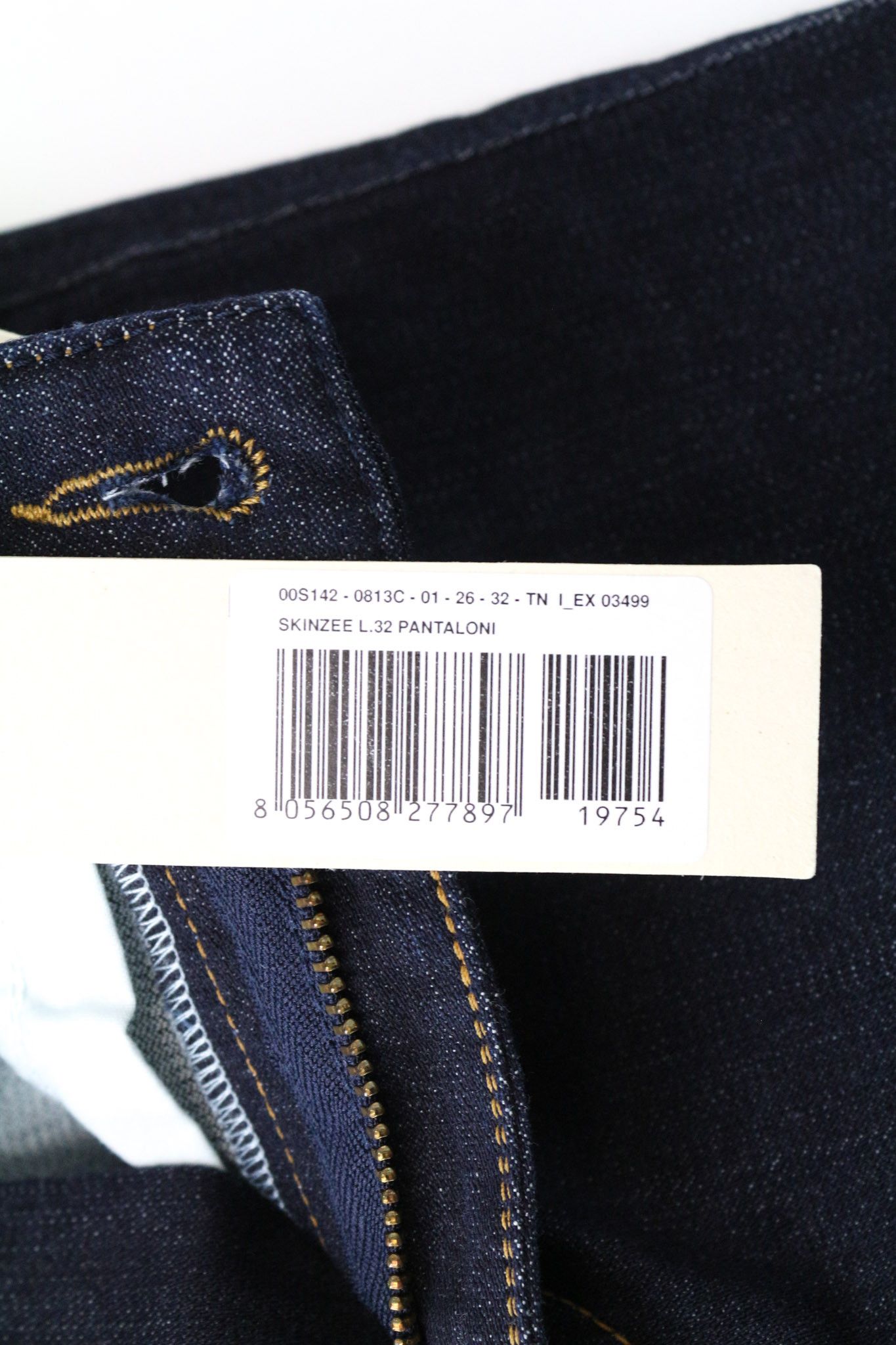 Diesel SKINZEE 0813C W26/L32 Blue Stretch Jeans 71713 Size 26" / US 2 / IT 38 - 6 Thumbnail