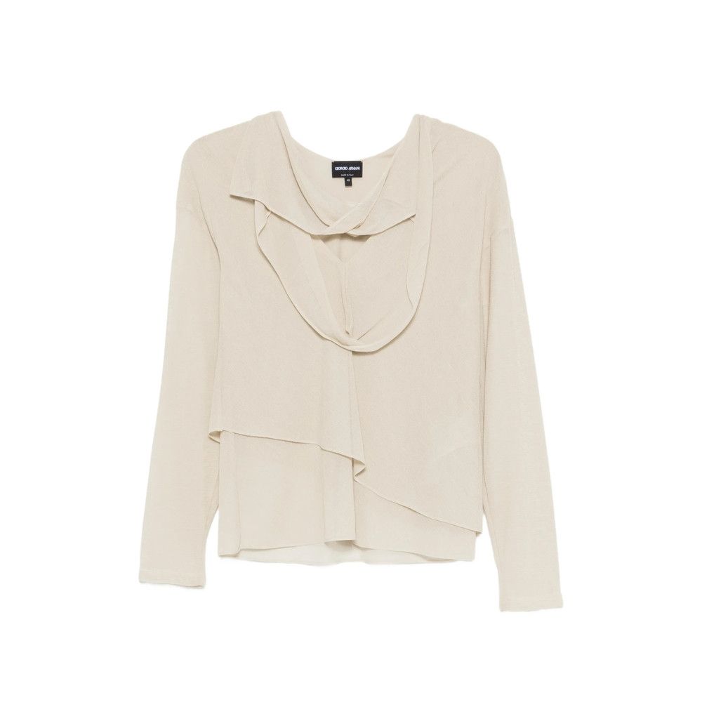 Giorgio Armani Giorgio Armani NEUTRALS Tops - Blouses Size S / US 4 / IT 40 - 1 Thumbnail