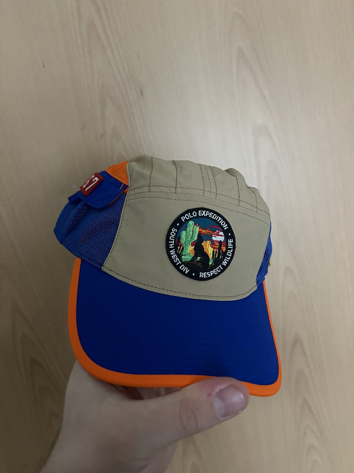 Polo Ralph Lauren × Vintage POLO RALPH LAUREN WOLF-PATCH LIMITED EDITION SIDE POCKET HAT Size ONE SIZE - 8 Thumbnail