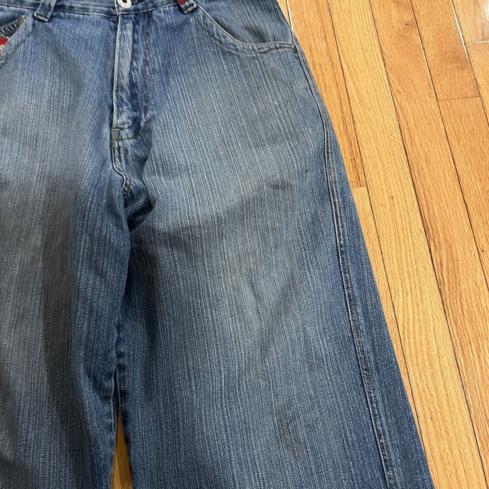 JNCO Vintage Y2K Jnco Jeans Crown Design Baggy Y2K Distressed Size US 31 - 6 Thumbnail