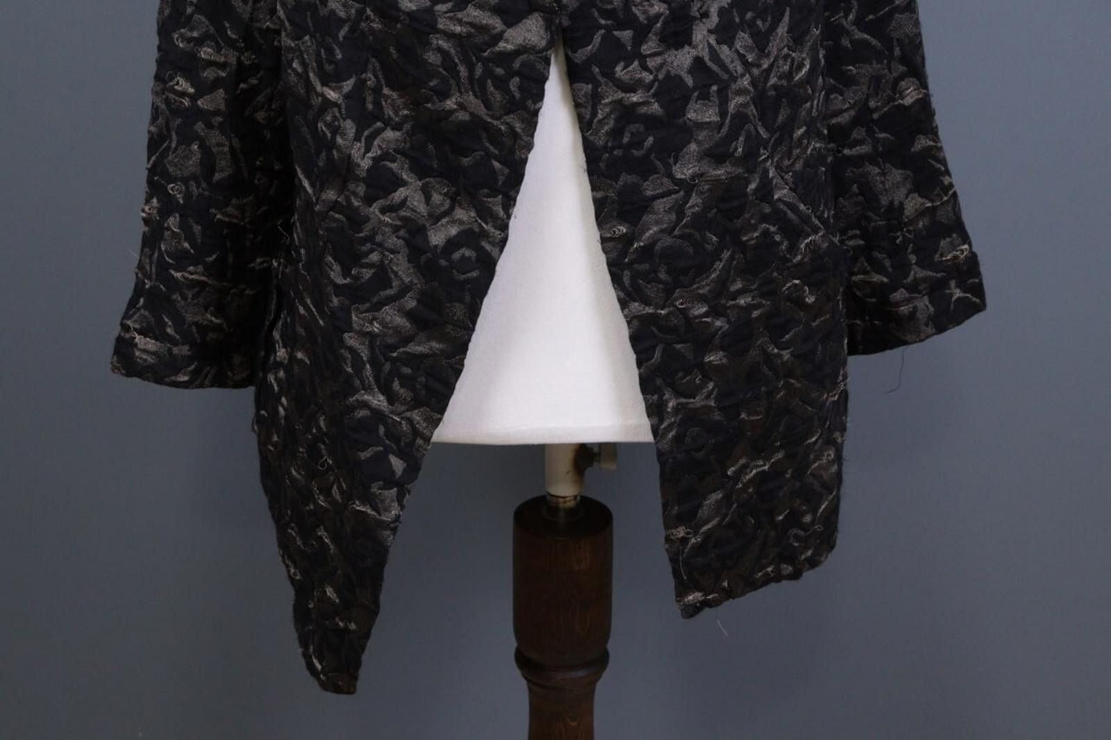 Designer Ischiko Black Lagenlook Wool Knit Cardigan Sweater US 12 Size XL / US 12-14 / IT 48-50 - 4 Thumbnail