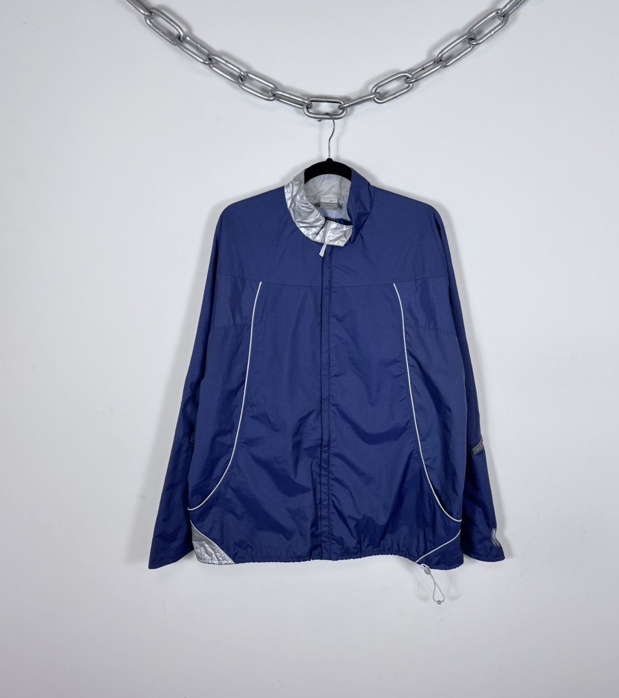 Nike Vintage Nike Y2K Swoosh Reflective Nylon Track Top Jacket Size US XL / EU 56 / 4 - 1 Thumbnail