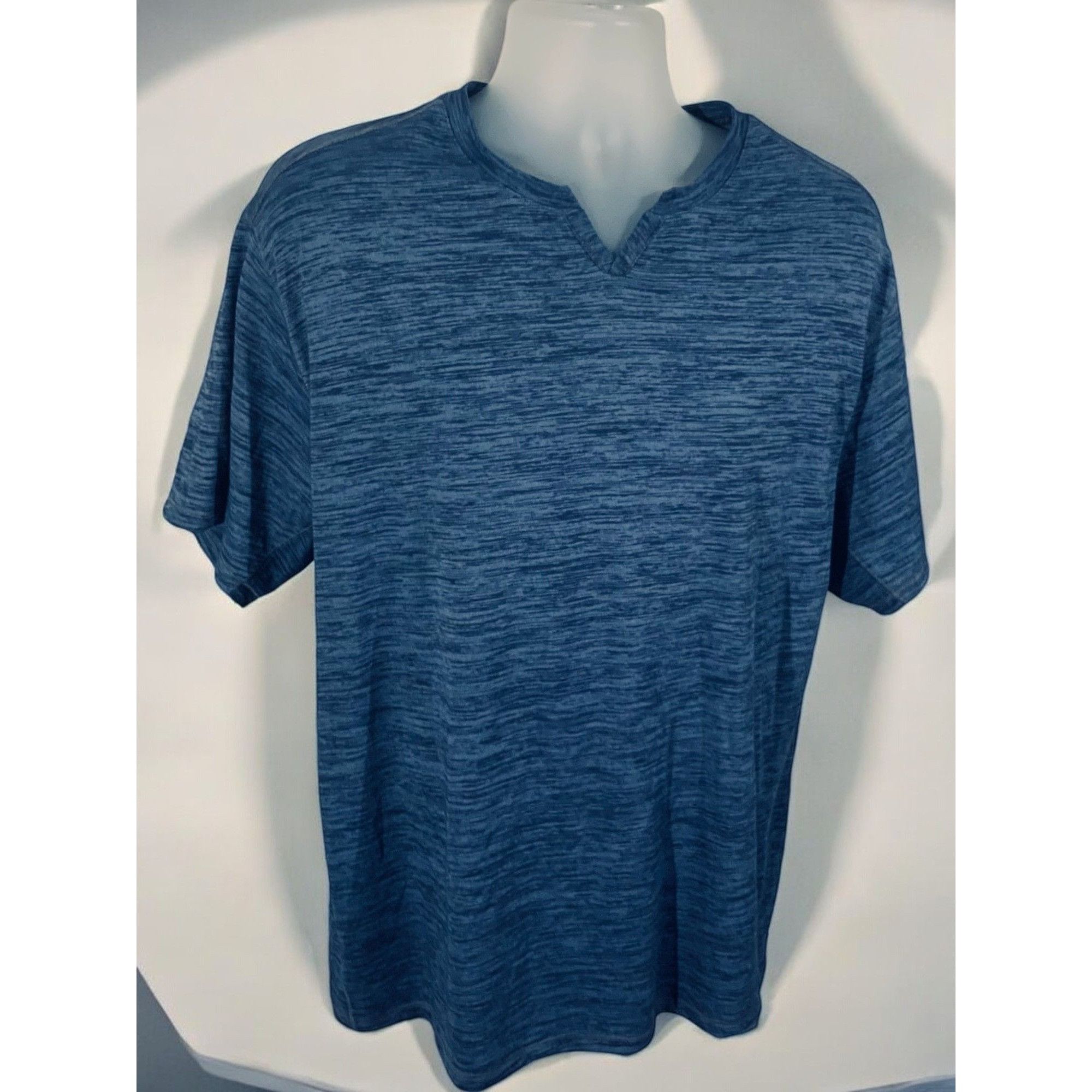 Designer ROWM Mens Blue Heathered V Neck T Shirt NEW XL Comfortable Size US XL / EU 56 / 4 - 8 Thumbnail