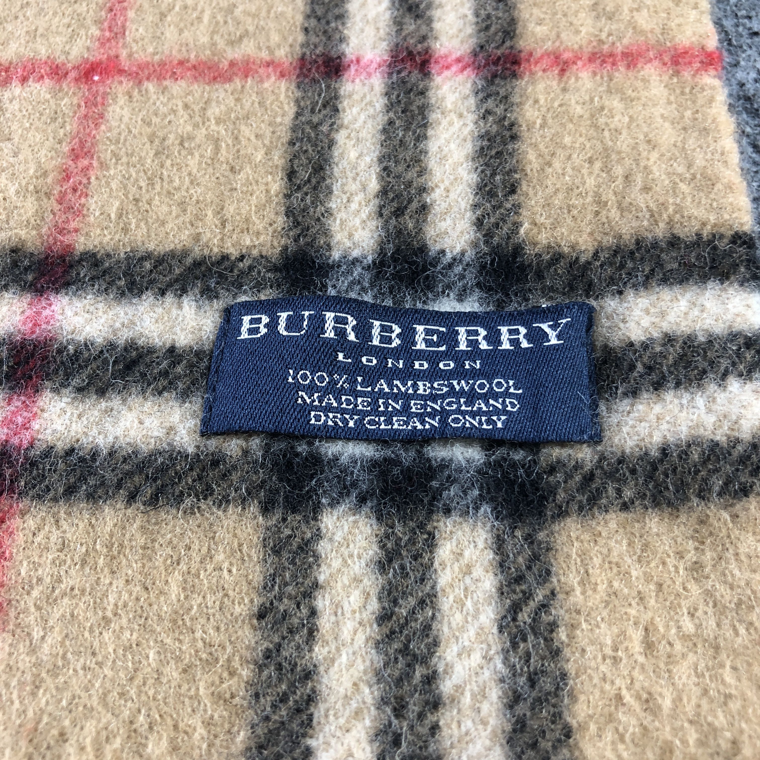 Burberry Burberry Tan Nova Check Wool Scarf Muffler V2877 Size ONE SIZE - 4 Thumbnail