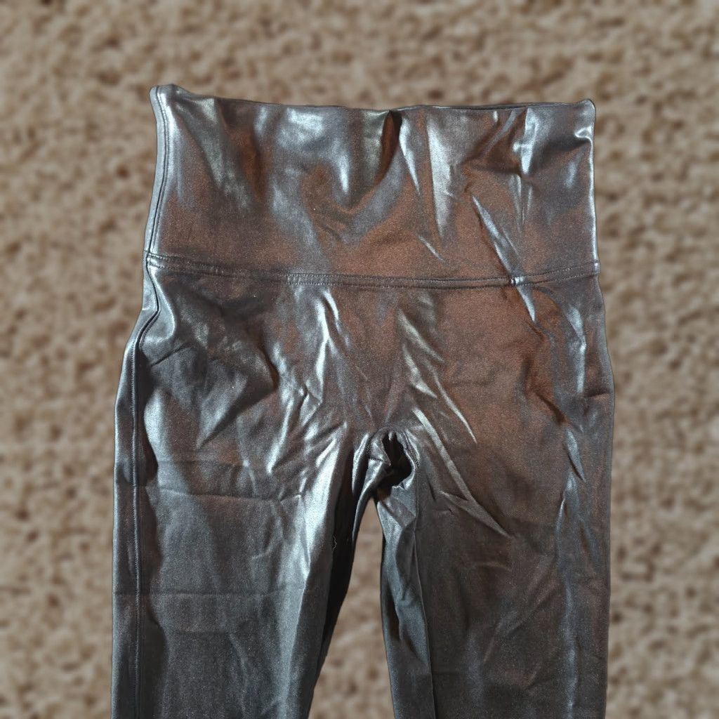 Spanx Spanx Pants Womens Large Black Faux Leather Stretch Casual Capsule Leggings Size L Size 36" / US 14 / IT 50 - 1 Thumbnail