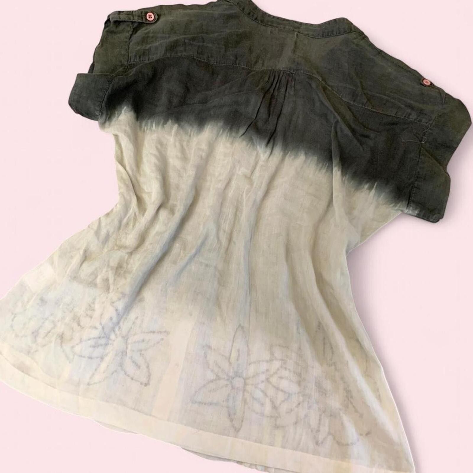Other Pleated and embroidered whimsy top, with an ombré dye finish Size M / US 6-8 / IT 42-44 - 2 Thumbnail