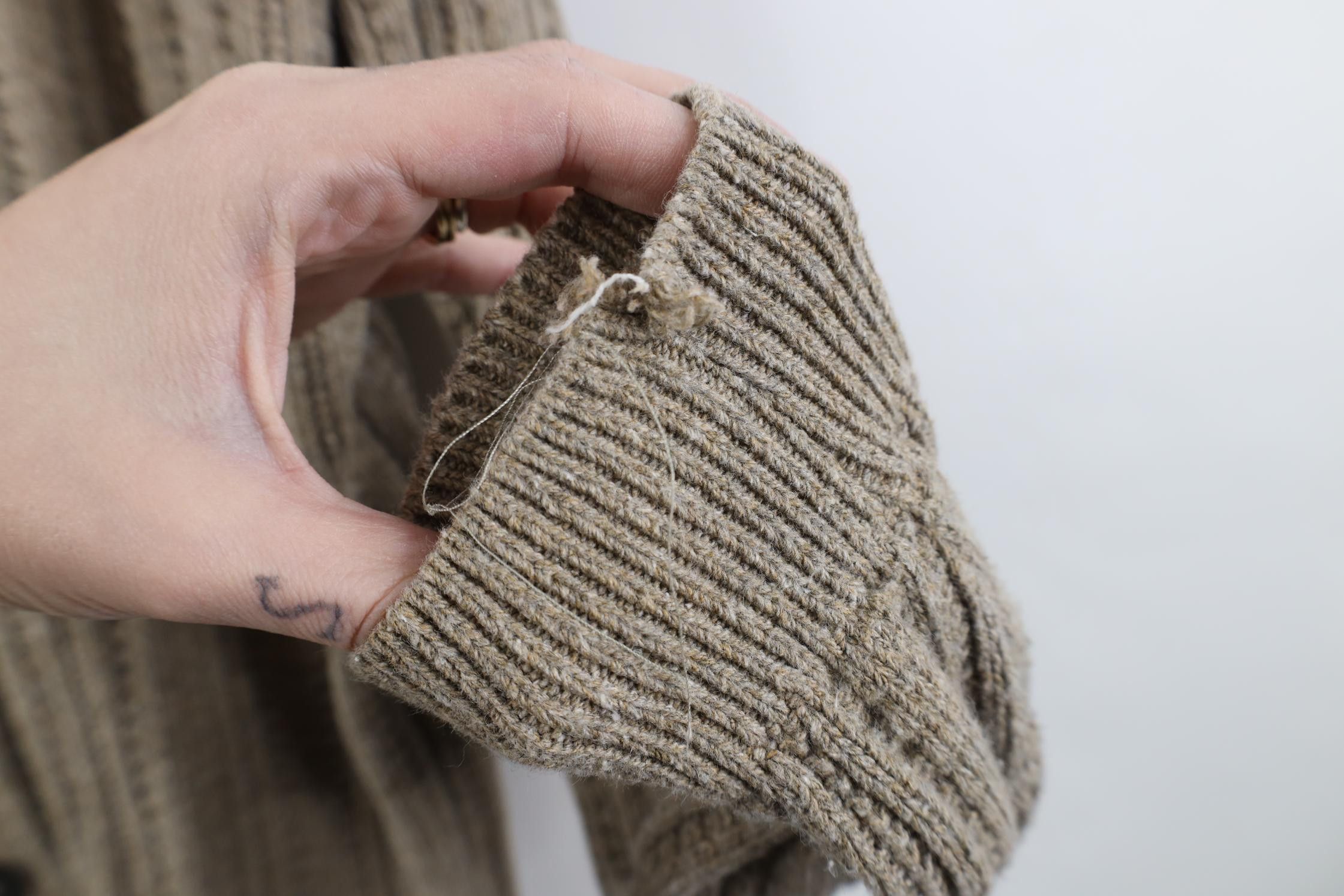 Vintage Vintage 90s Streetwear Chunky Ribbed Knit Cardigan Sweater Size US L / EU 52-54 / 3 - 6 Thumbnail