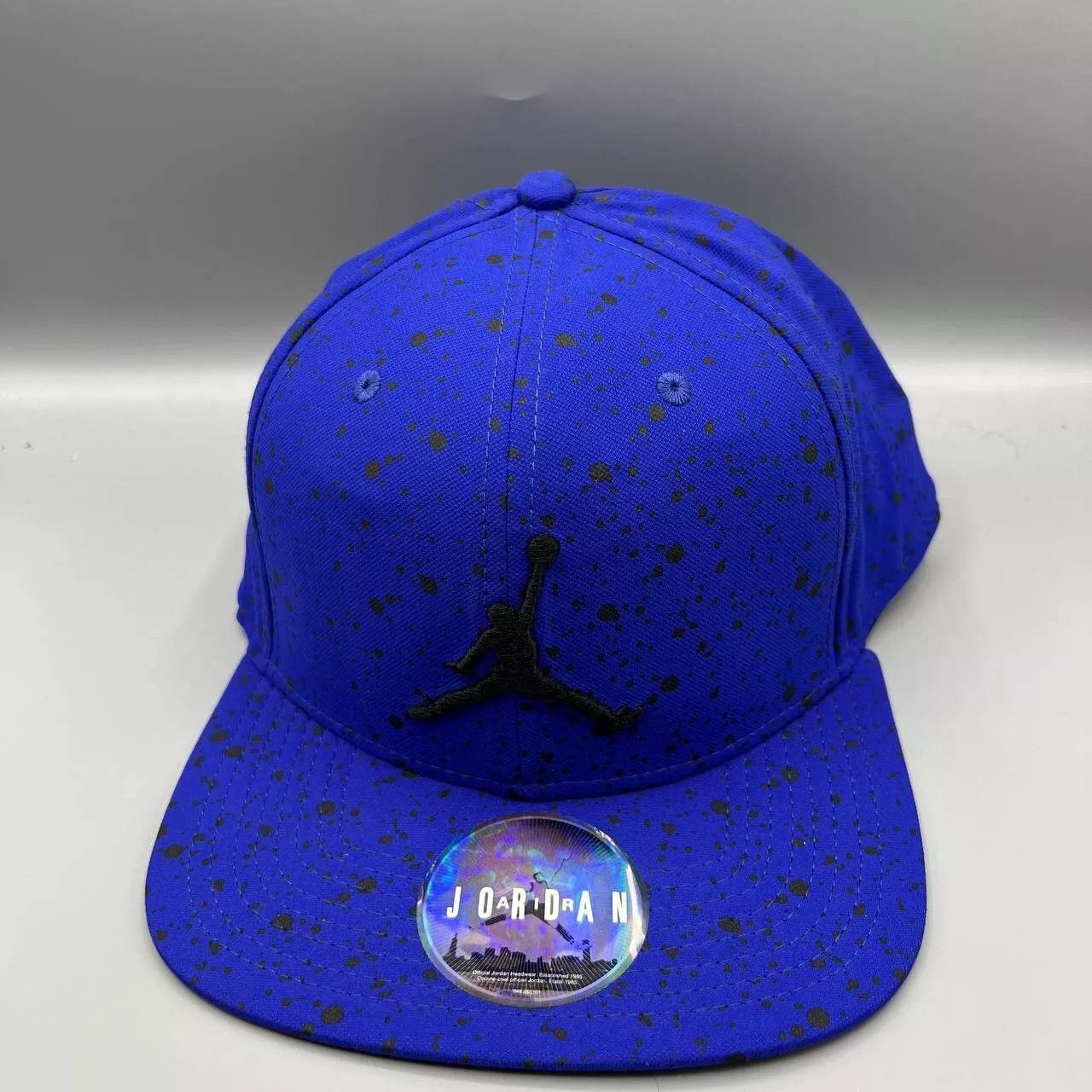 Jordan Brand Air Jordan Hat Men Blue Speckled Print Jumpman Snap Back Cap Size ONE SIZE - 1 Thumbnail