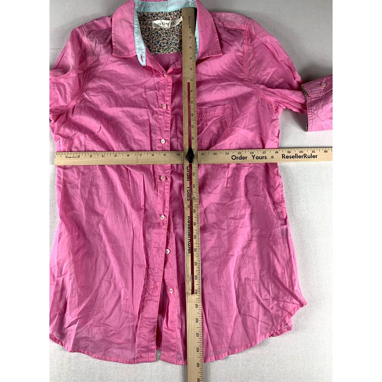 Vintage Cailey 22 Women Shirt Button Up Blouse Collared LongSleeves XL Pink Solid Size XL / US 12-14 / IT 48-50 - 3 Thumbnail