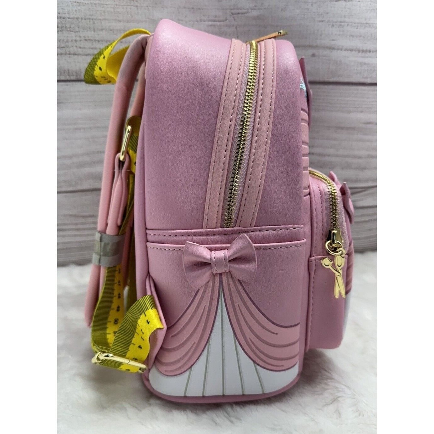 Disney Loungefly Disney Cinderella Pink Dress Mini Backpack NWT Size ONE SIZE - 3 Thumbnail