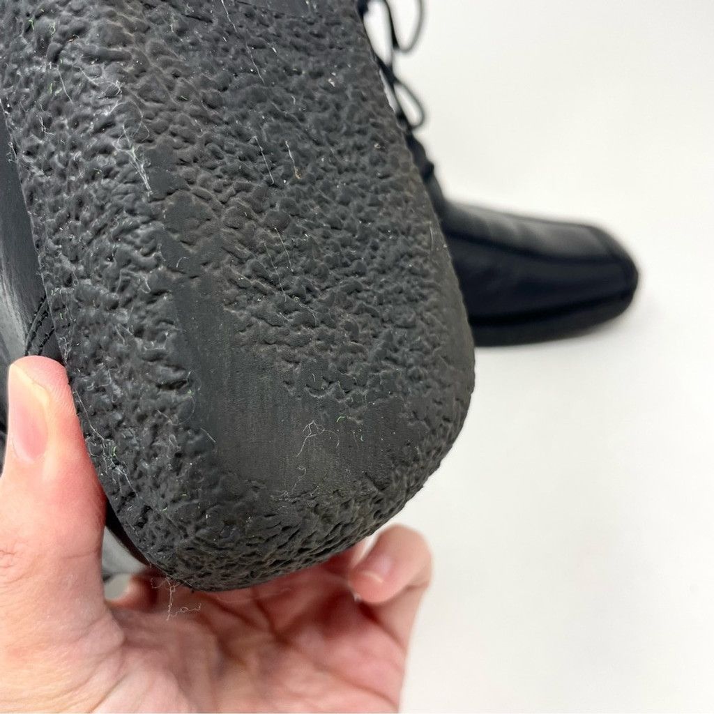 Denver Hayes VTG Denver Hayes Black Leather Square Toe Flate Booties US 8 Size US 8 / IT 38 - 11 Thumbnail