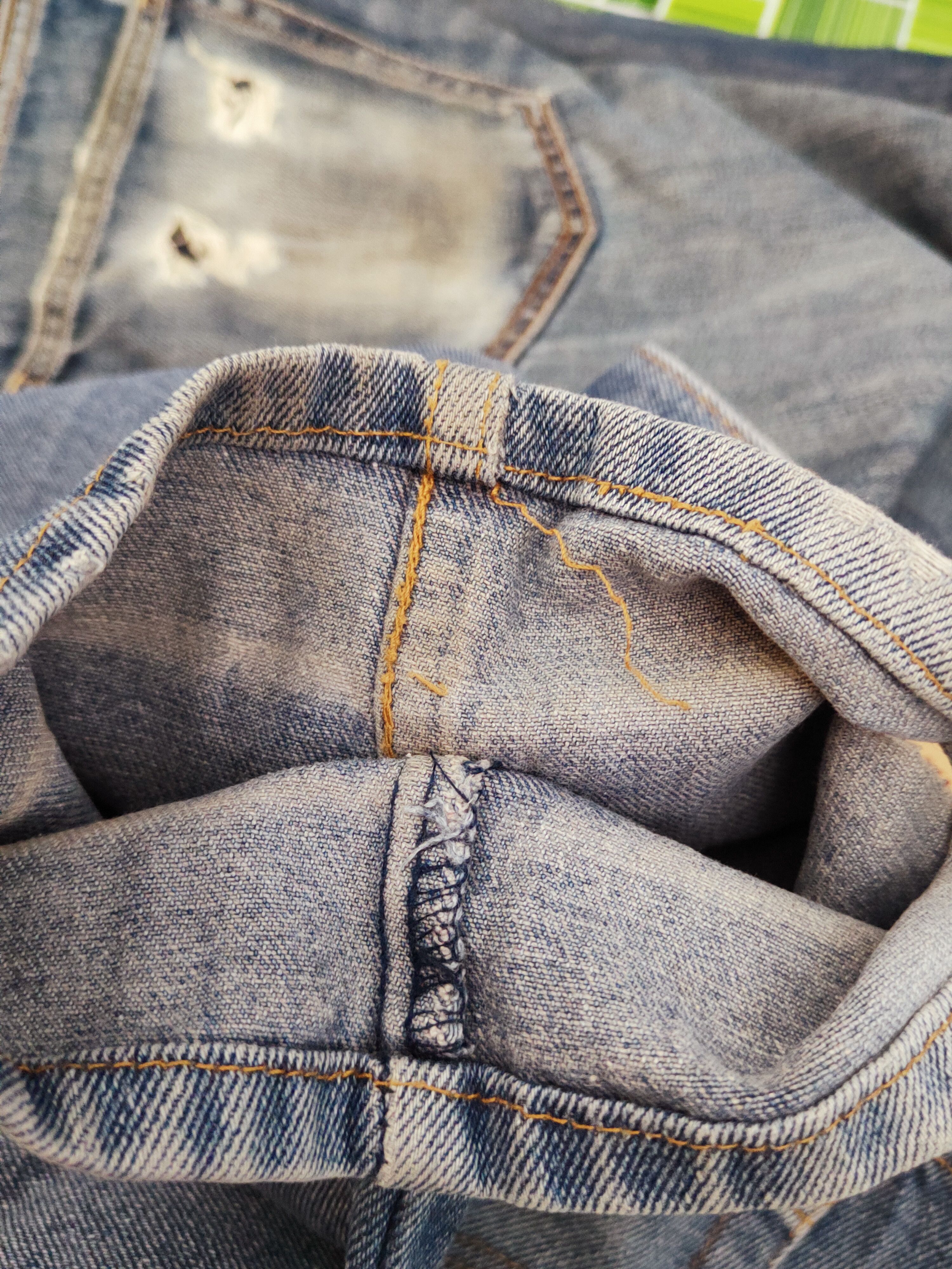Japanese Brand Garam Debutant Blue Distressed Ripped Jeans #W945 Size US 32 / EU 48 - 12 Thumbnail