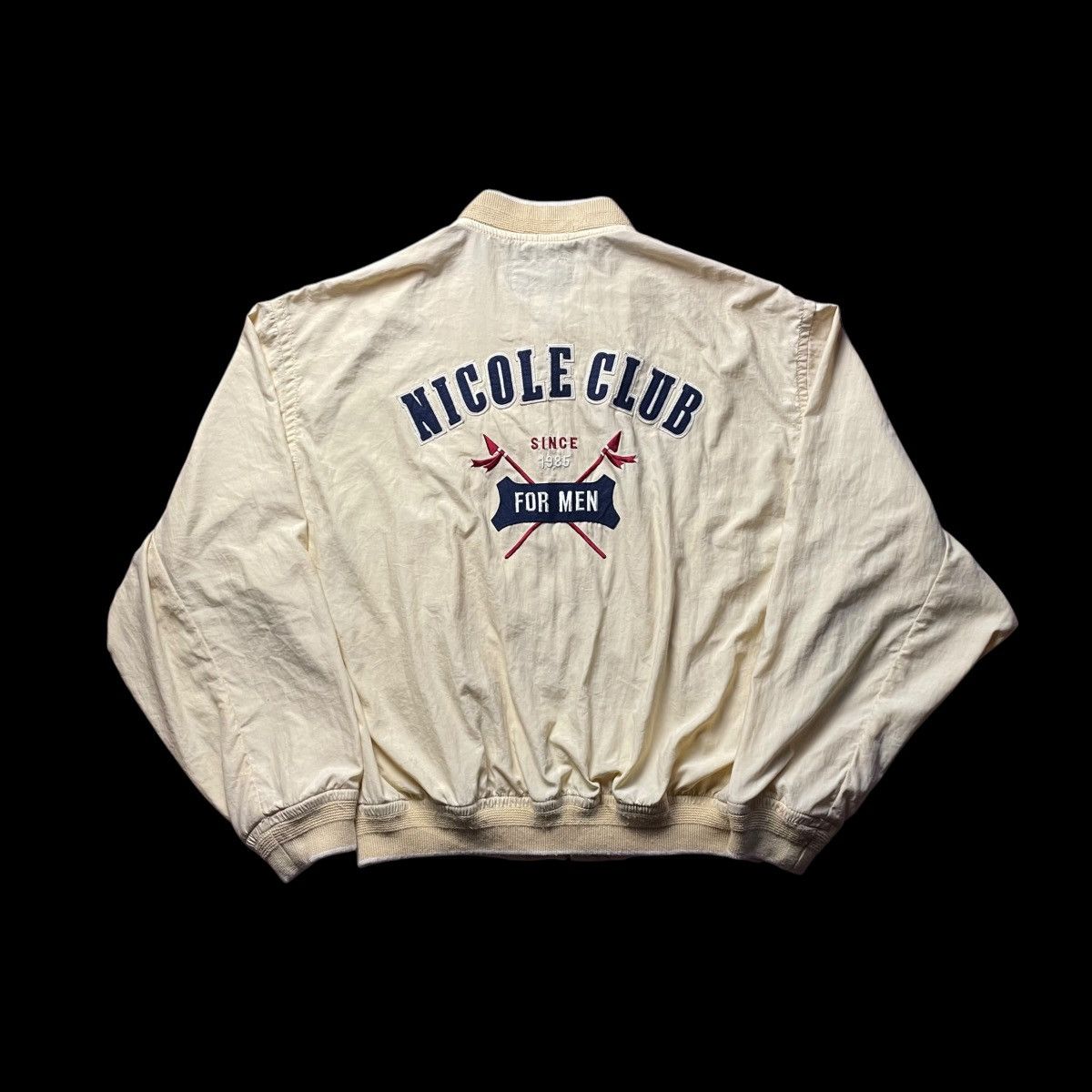 Nicole Club × Vintage 🇯🇵 VINTAGE NICOLE CLUB EMBROIDERED SPELL OUT BOMBER JACKET Size US XL / EU 56 / 4 - 1 Thumbnail