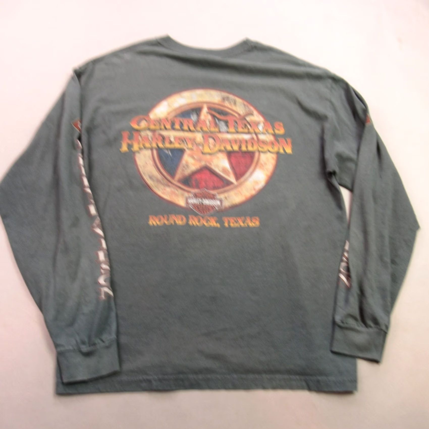 Harley Davidson Harley-Davidson Shirt Mens Large Long Sleeve Crew Neck Casual Green Lightweight Size US L / EU 52-54 / 3 - 5 Thumbnail