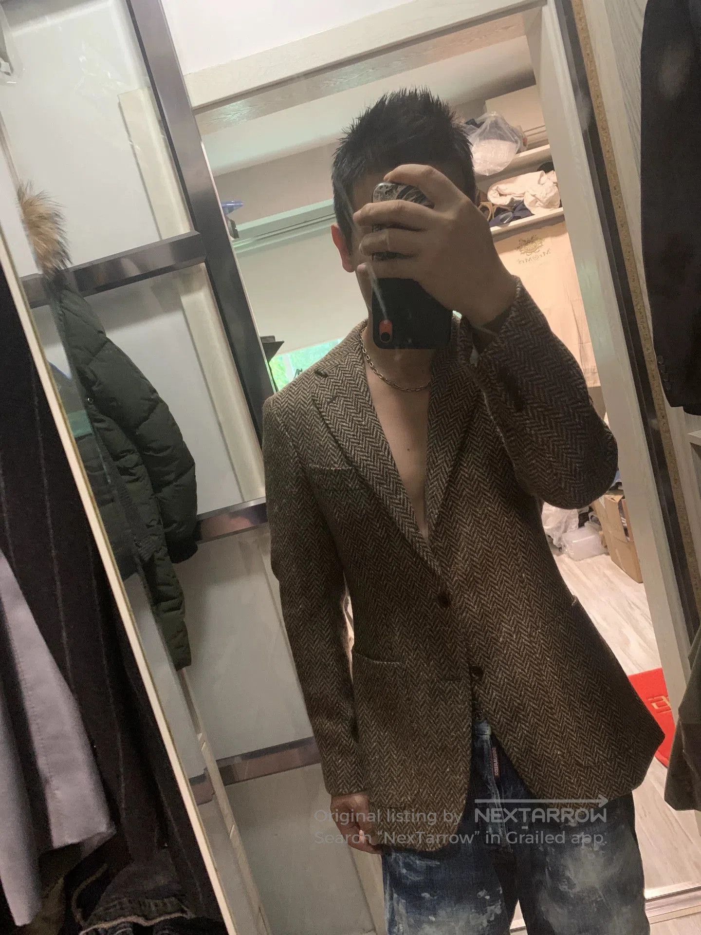 Beams Japan classic herringbone blazer size 46. Size US M / EU 48-50 / 2 - 2 Thumbnail
