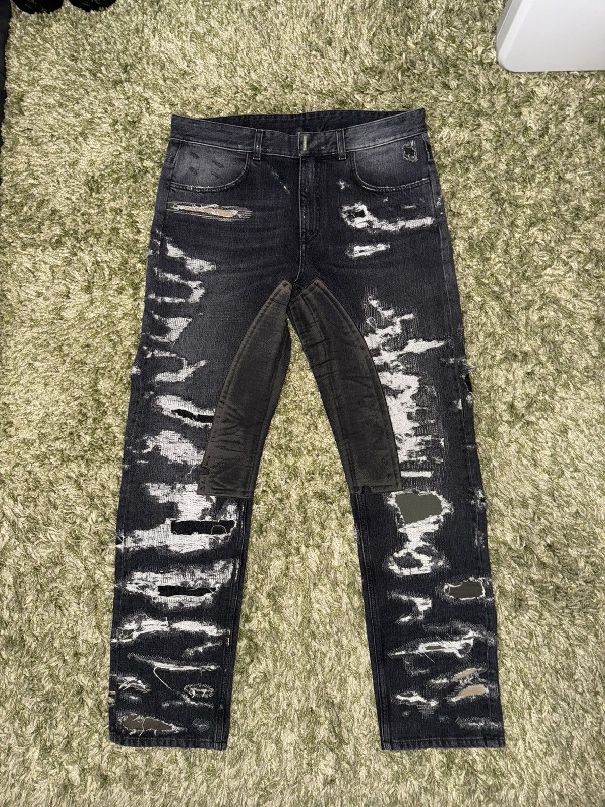 Givenchy Givenchy Boro Stitched Distressed Moleskin Jeans