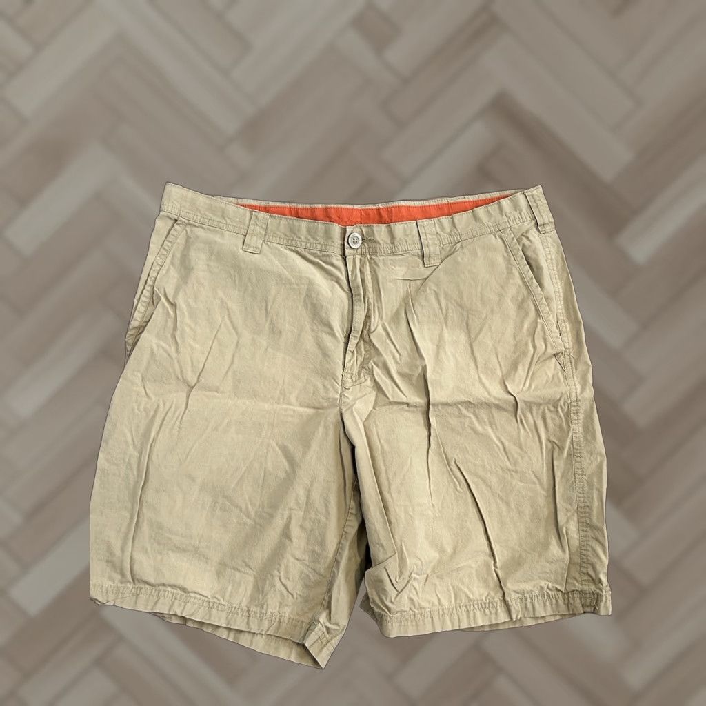 Vintage Columbia Mens Flat Front Shorts Khaki Cargo Pocket 38 Inseam 10" Regular Big & Tall Nut? Size US 38 / EU 54 - 1 Thumbnail