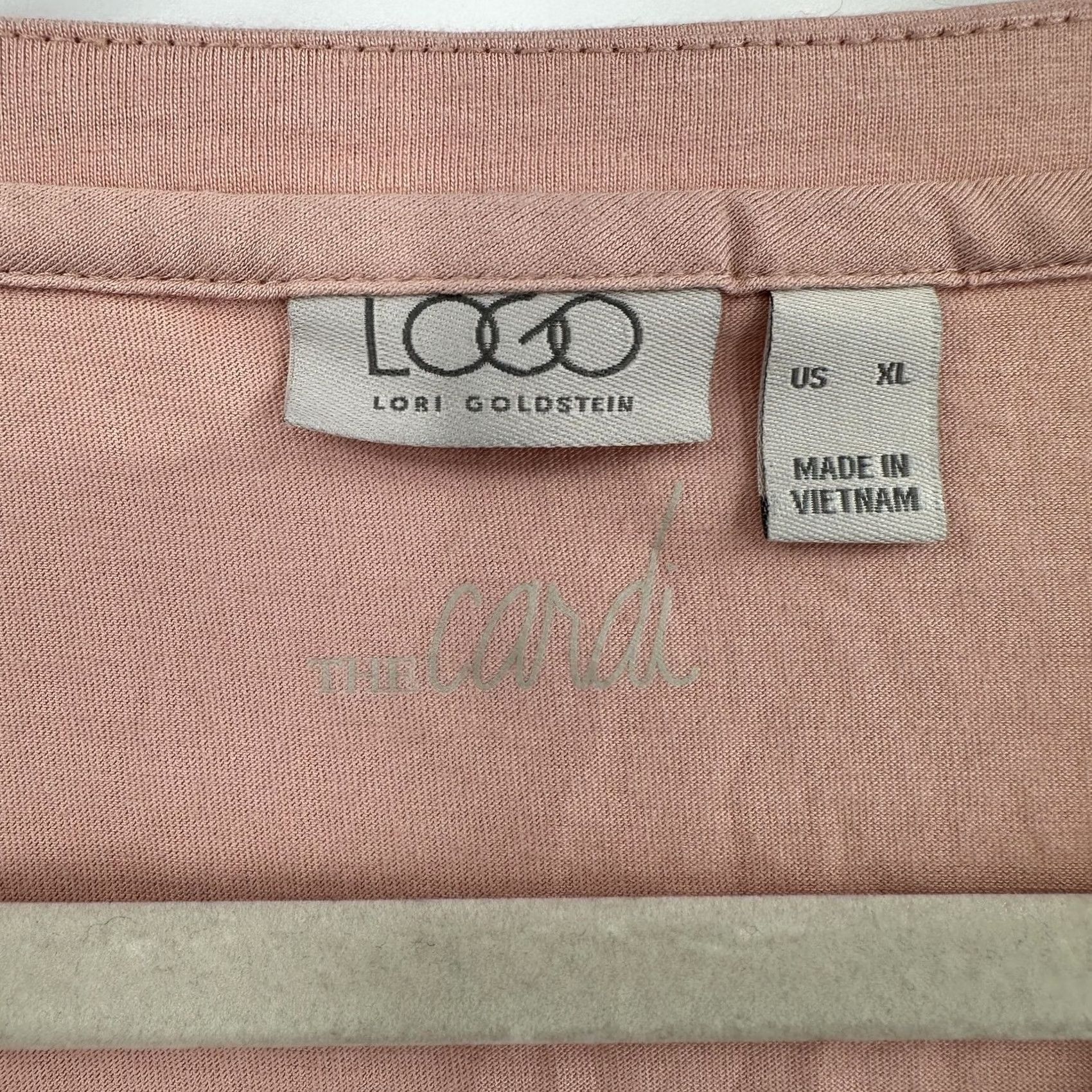 Vintage LOGO Lori Goldstein Cardigan Womens XL Blush Pink The Cardi Button Front V Neck Size XL / US 12-14 / IT 48-50 - 5 Thumbnail
