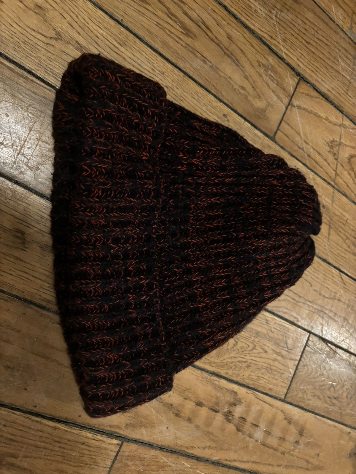 Needles Needles Blue Red Blend Knit Acrylic Wool Beanie Size ONE SIZE - 1 Thumbnail