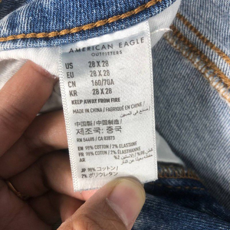 American Eagle Outfitters Vintage "American Eagle" Outfitters jeans stonewashed skinny Size US 29 - 12 Thumbnail
