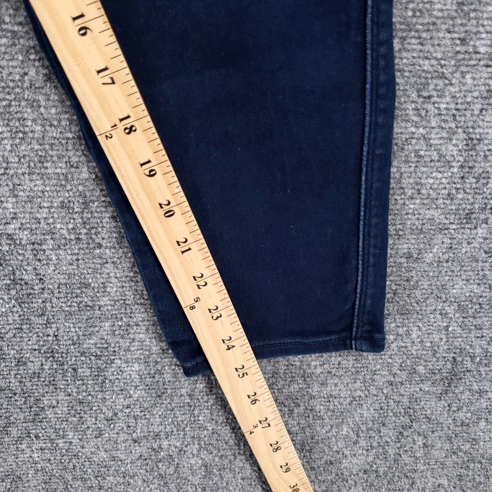 Vintage Seven7 Jeans Womens Blue Skin Fit Denim High Rise Ankle Stretch Dark Wash Size 16 Size 38" / US 16 / IT 52 - 5 Thumbnail
