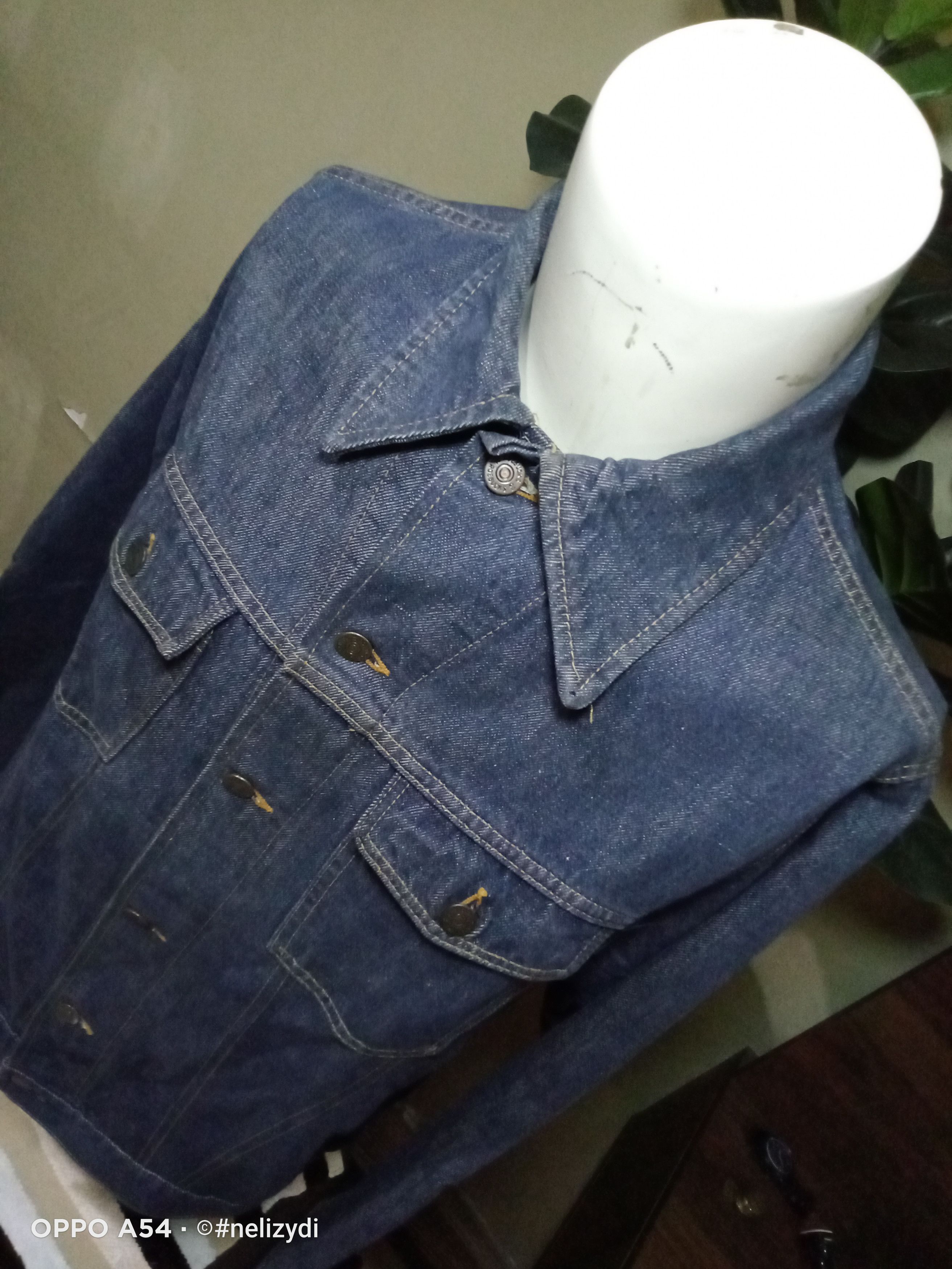 Vintage ROEBUCKS SELVEDGE DENIM JACKET Size US L / EU 52-54 / 3 - 2 Thumbnail