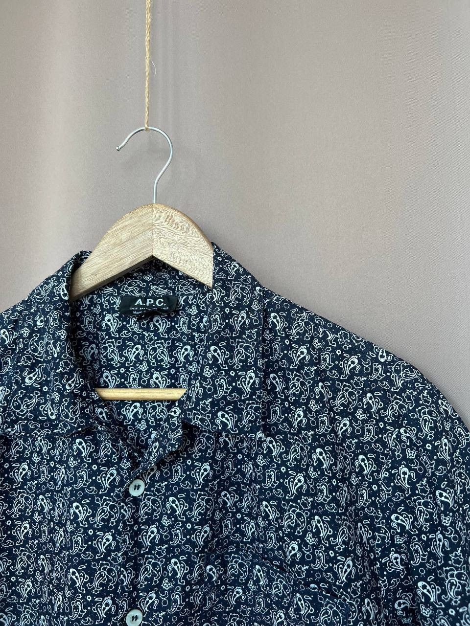 A.P.C. A.P.C. Bandana-Print Cotton Poplin Button Shirt Mens Size L Size US L / EU 52-54 / 3 - 6 Thumbnail