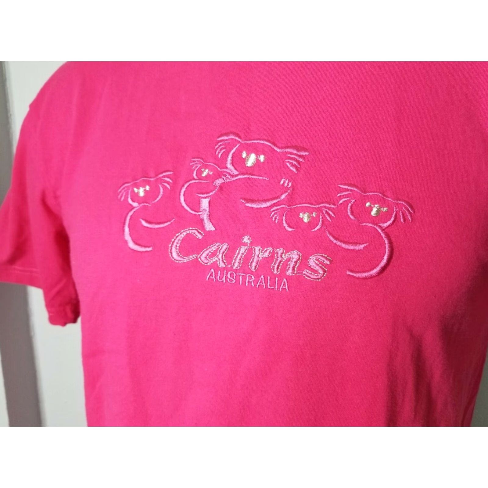 Vintage VINTAGE Australiana Design Pink Embroidered T-Shirt Women's M Travel Koala Souvenir Size M / US 6-8 / IT 42-44 - 3 Thumbnail