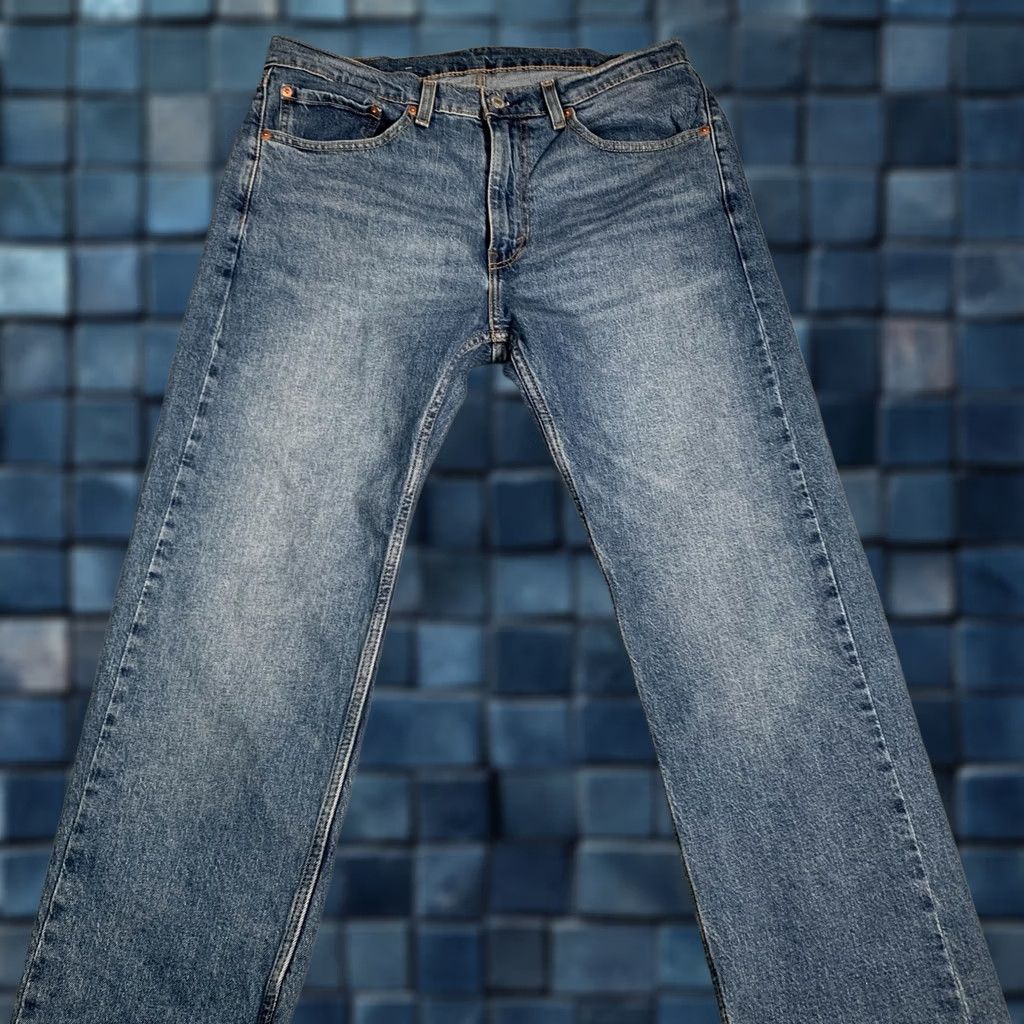 Levi's Levis 505 Jeans Blue Denim Straight Leg Classic Fit Casual Pants Mens 34x30 Size US 34 / EU 50 - 1 Thumbnail