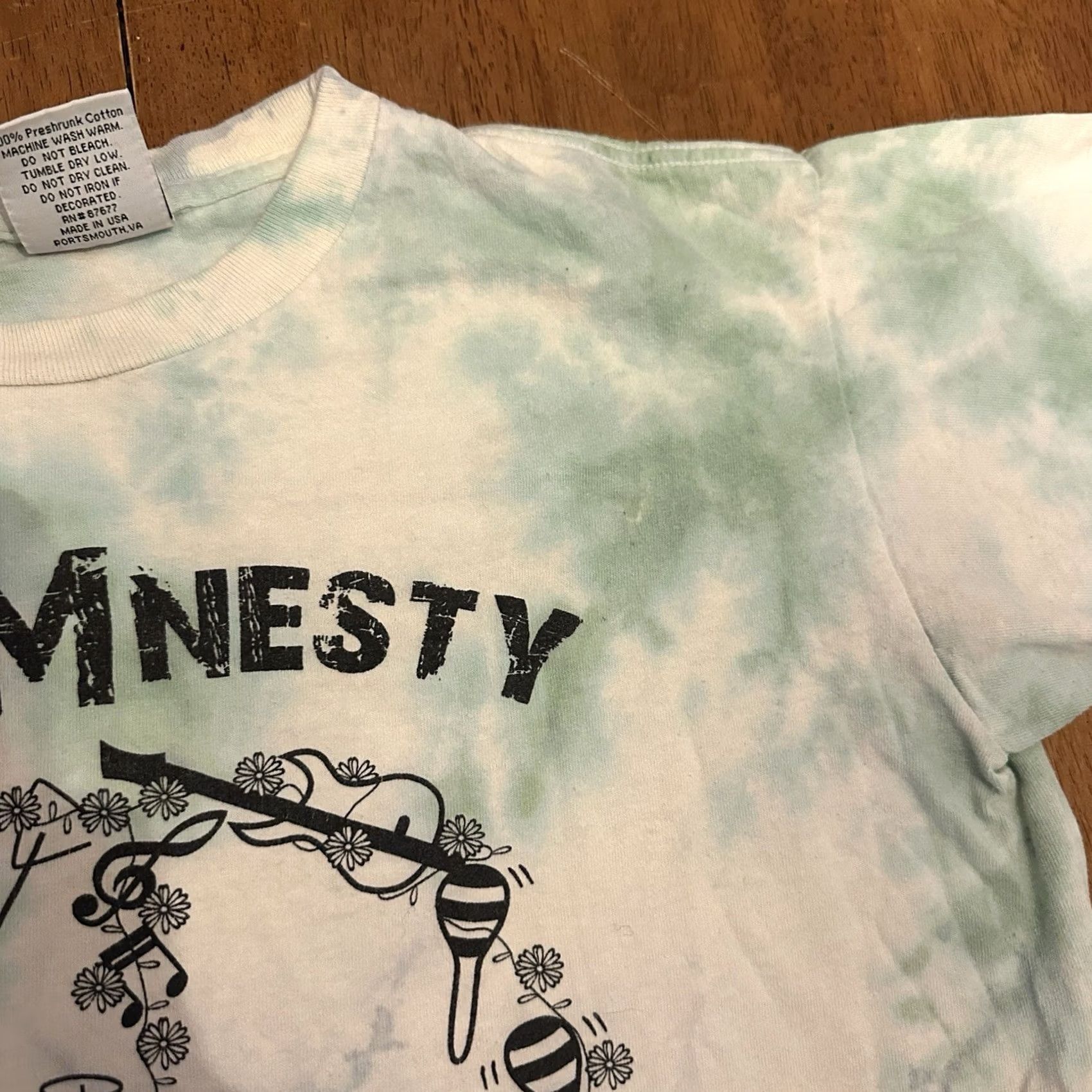 Vintage VINTAGE Tie Dye Music T Shirt JAMnesty Jamming For Justice Small Y2K Jensen Mens S Blue Size US S / EU 44-46 / 1 - 3 Thumbnail