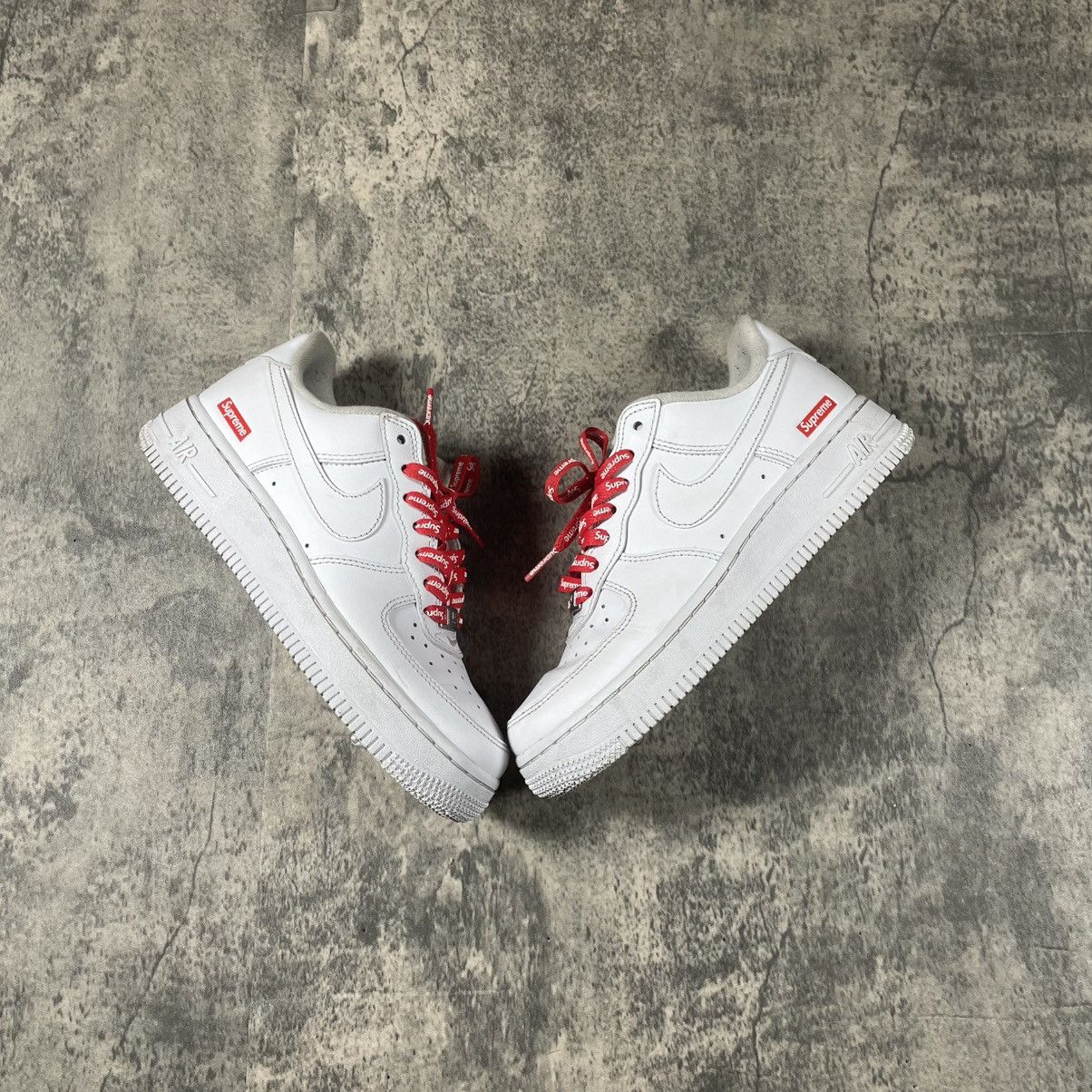 Nike Supreme x Nike Airforce 1 Low Top Sneakers Size US 4 / IT 34 - 1 Thumbnail