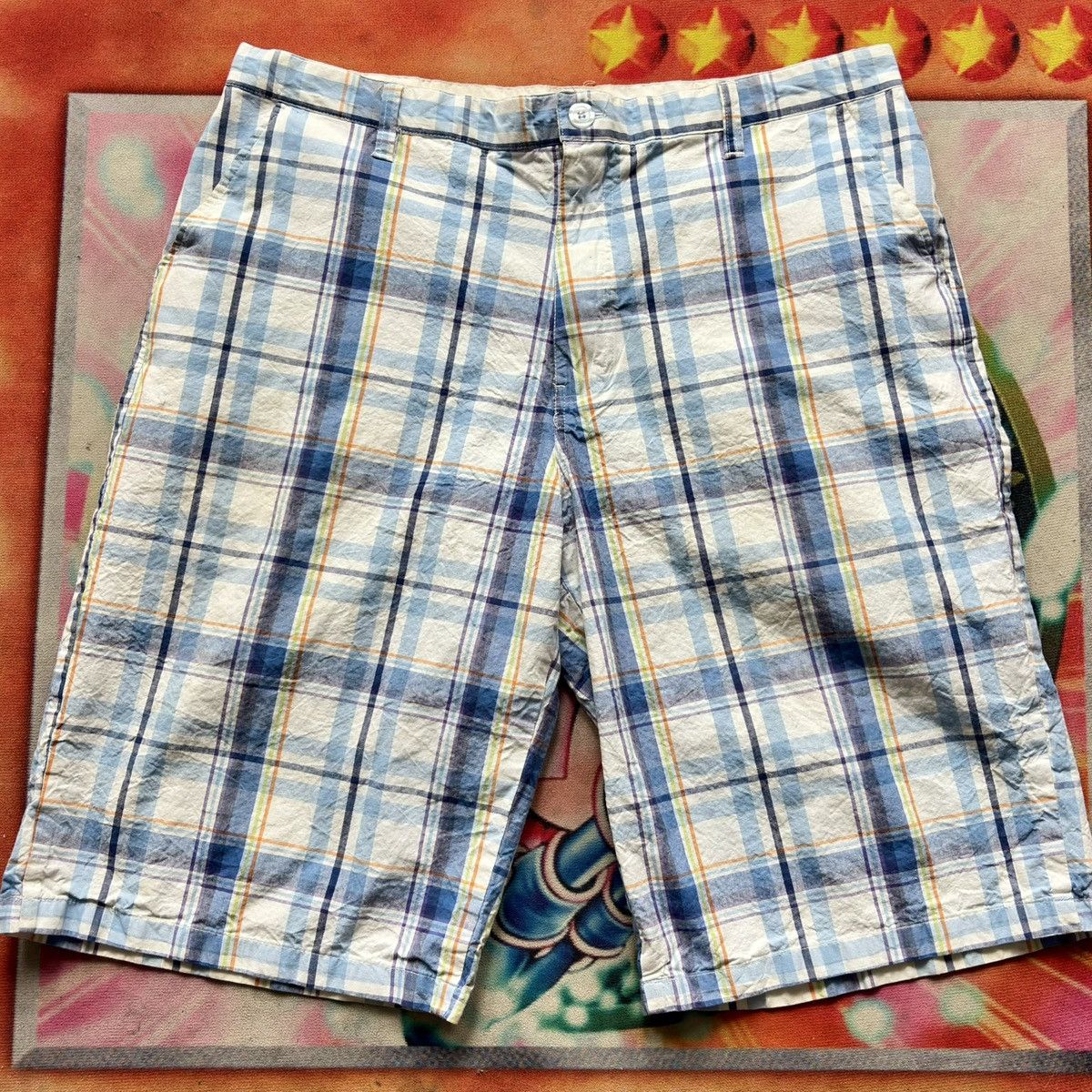 Soulland Soulland Baggy Plaid Chino Shorts Size US 38 / EU 54 - 1 Thumbnail