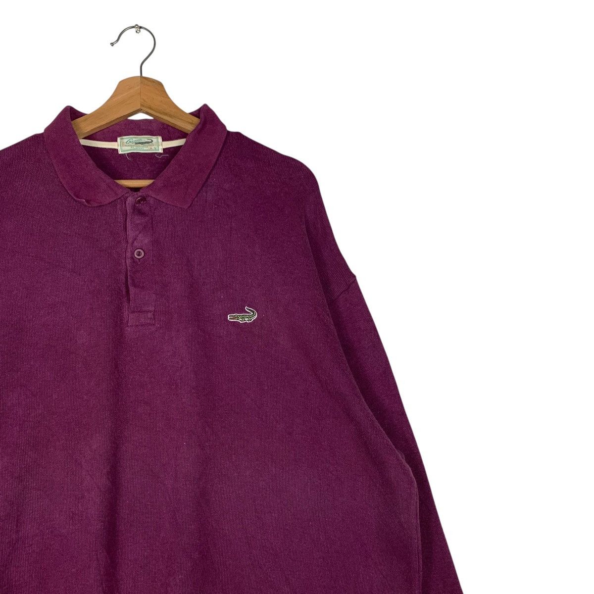 Japanese Brand CROCODILE Half Button Purple Polo Sweatshirt #1499-C67 Size US XXL / EU 58 / 5 - 5 Thumbnail