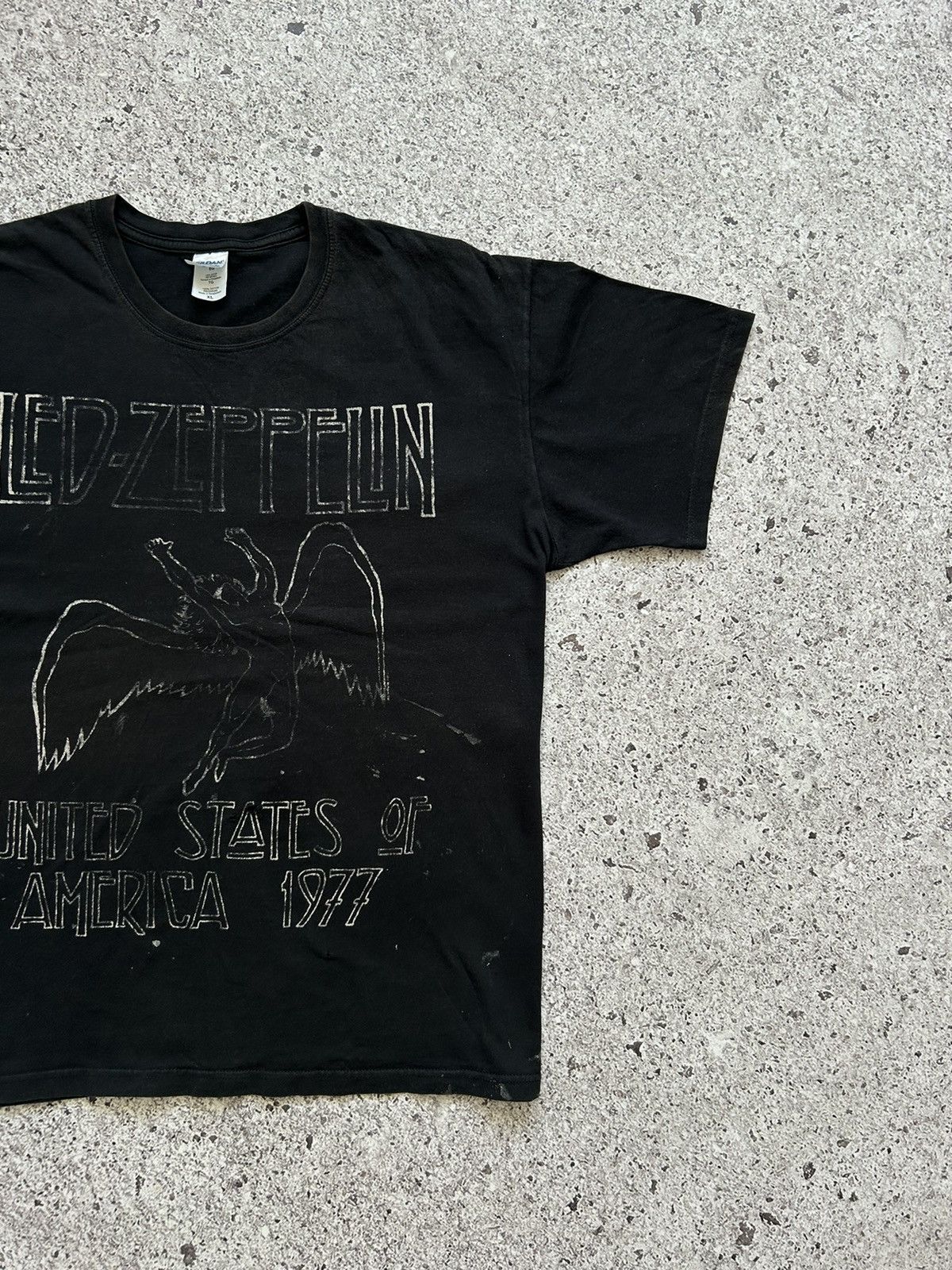 Band Tees × Vintage Vintage Led Zeppelin U.S. Tour 1977 Rock Band T-shirt Size US XXL / EU 58 / 5 - 4 Thumbnail