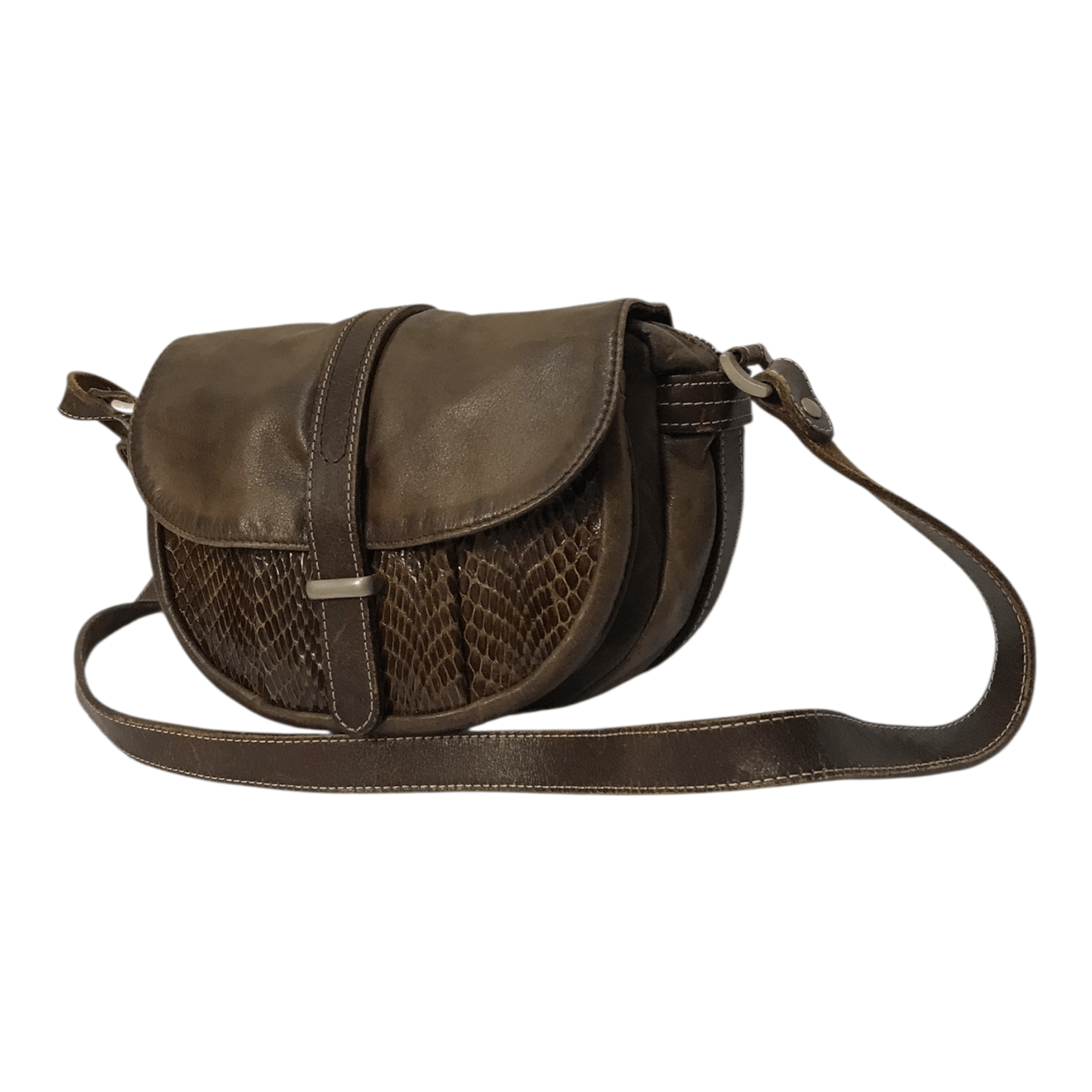 Leather Sazaby’S Studded Leather Snake Skin Sling Bag Size ONE SIZE - 5 Thumbnail