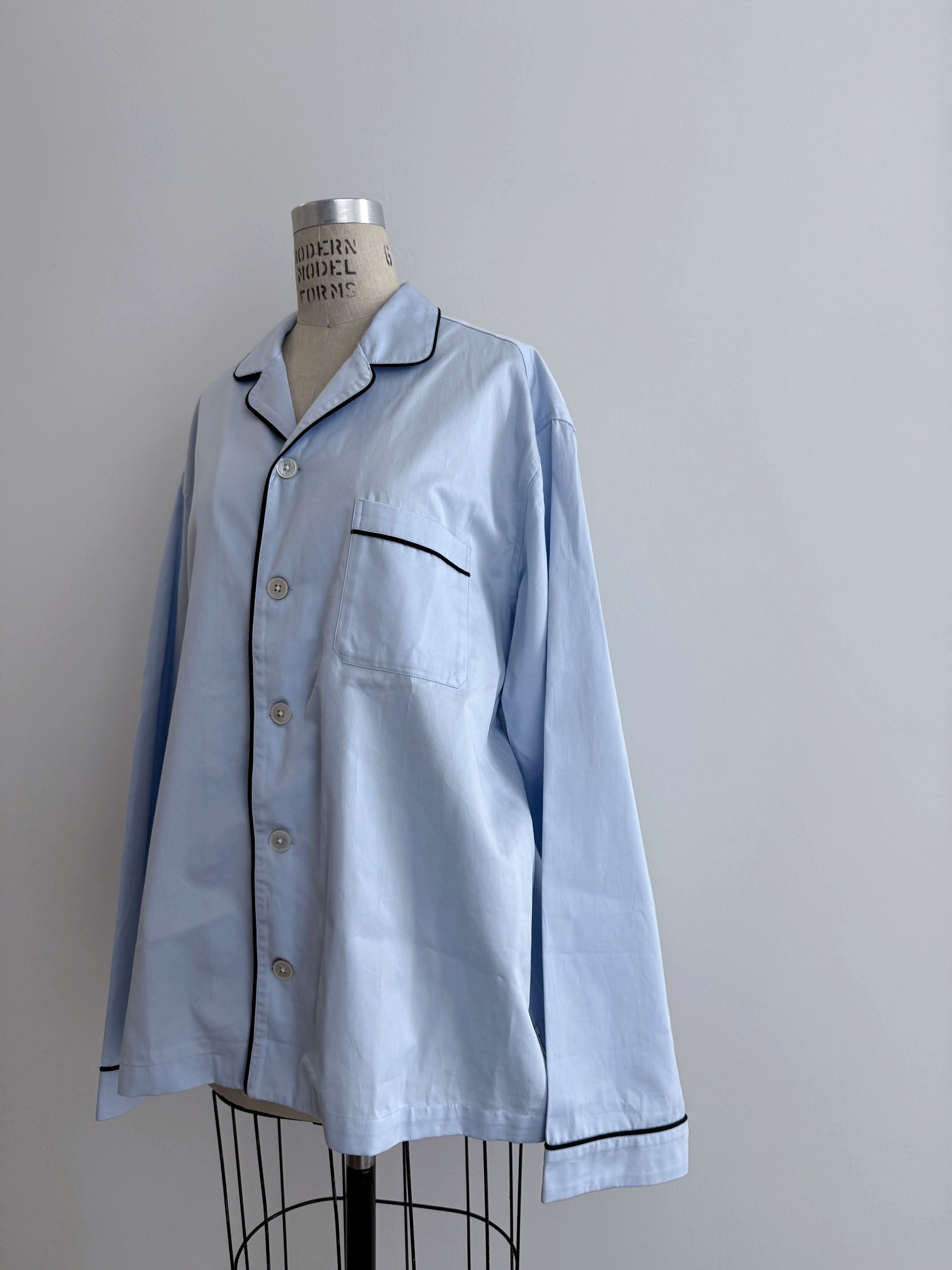 Tekla New - TEKLA light blue piping shirt Size US L / EU 52-54 / 3 - 3 Thumbnail