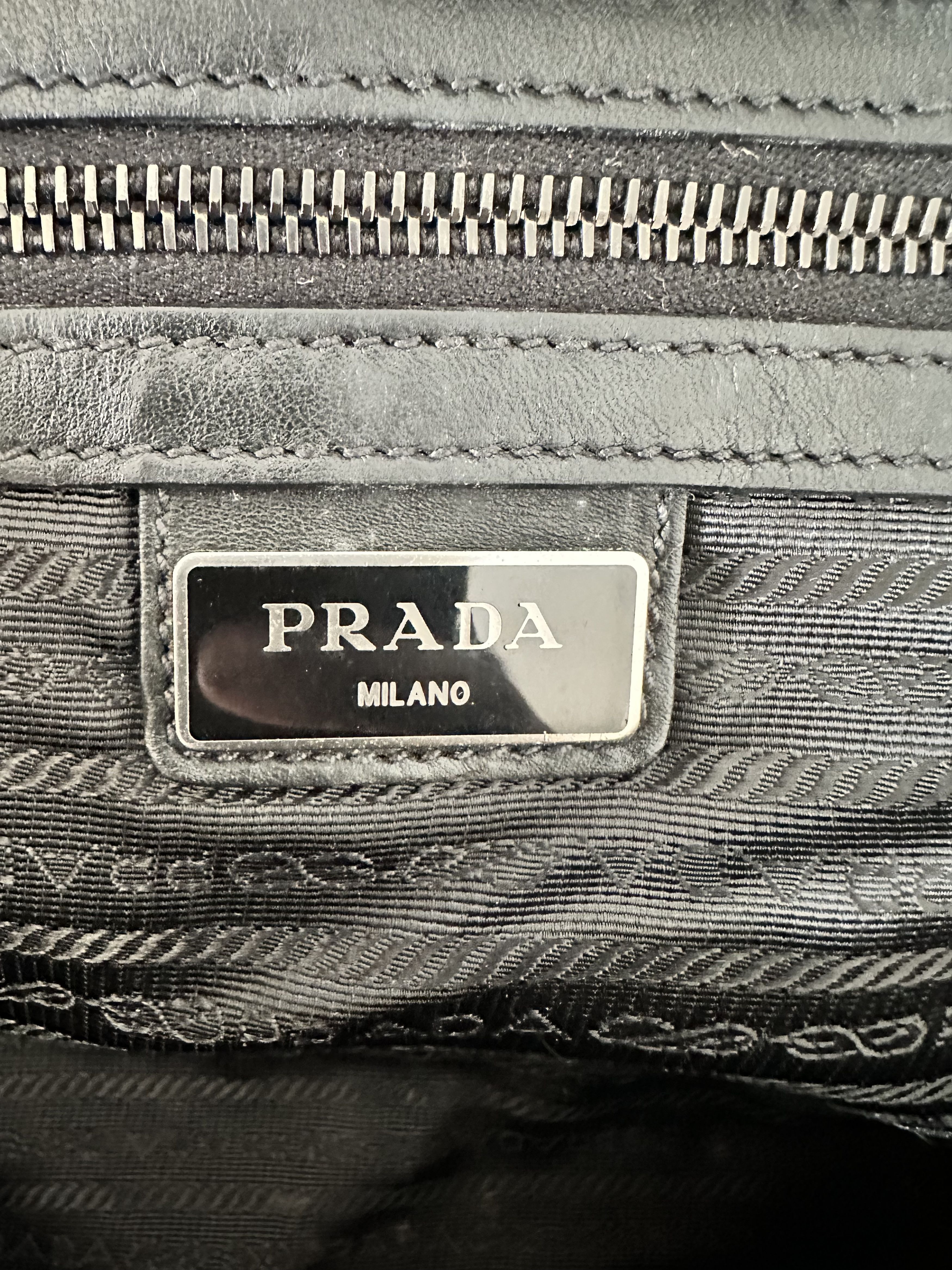 Prada Prada Black Nylon Messenger Bag Size ONE SIZE - 8 Thumbnail