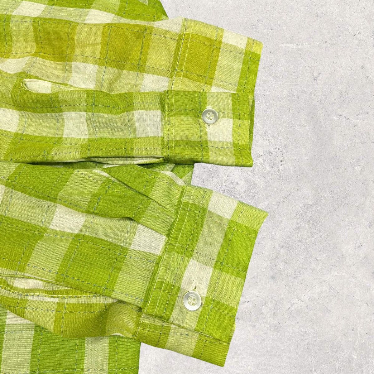Vintage 1960s Vintage Green Plaid Shirt Size US M / EU 48-50 / 2 - 4 Thumbnail