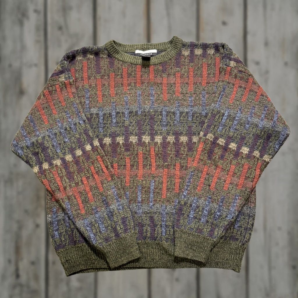 Coogi VINTAGE Geoffrey Beene Knitted Sweater Mens L Patterned Y2K Coogi Style 90s Sweater Mens L Patterned Y2K Coogi Style 90s Size US L / EU 52-54 / 3 - 1 Thumbnail