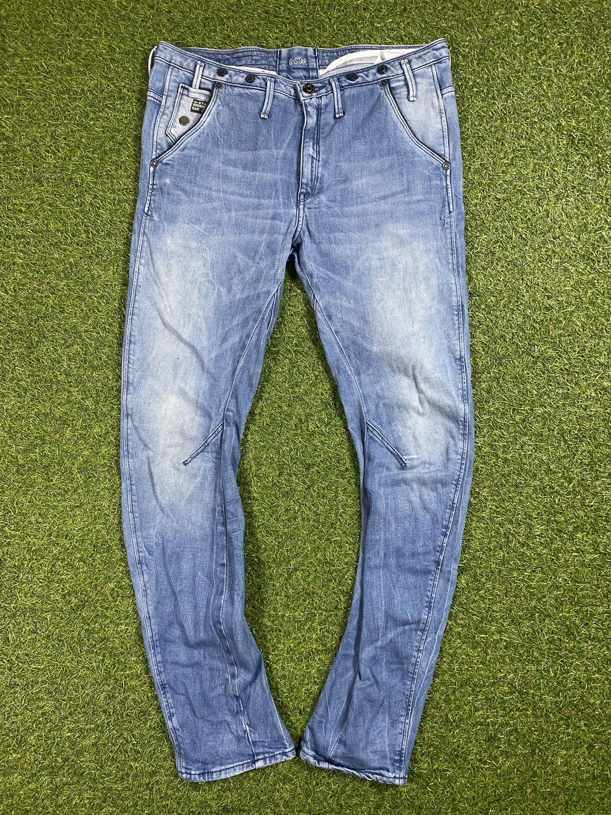 G-Star Vintage G star raw denim faded jeans streetwear size 29x34 Size 29" - 4 Thumbnail